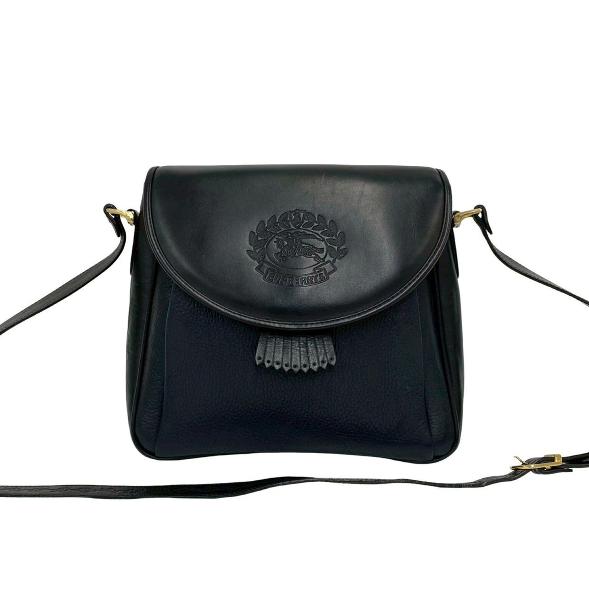 Burberry Black Leather Pochette Shoulder Bag (Pre-Owned)