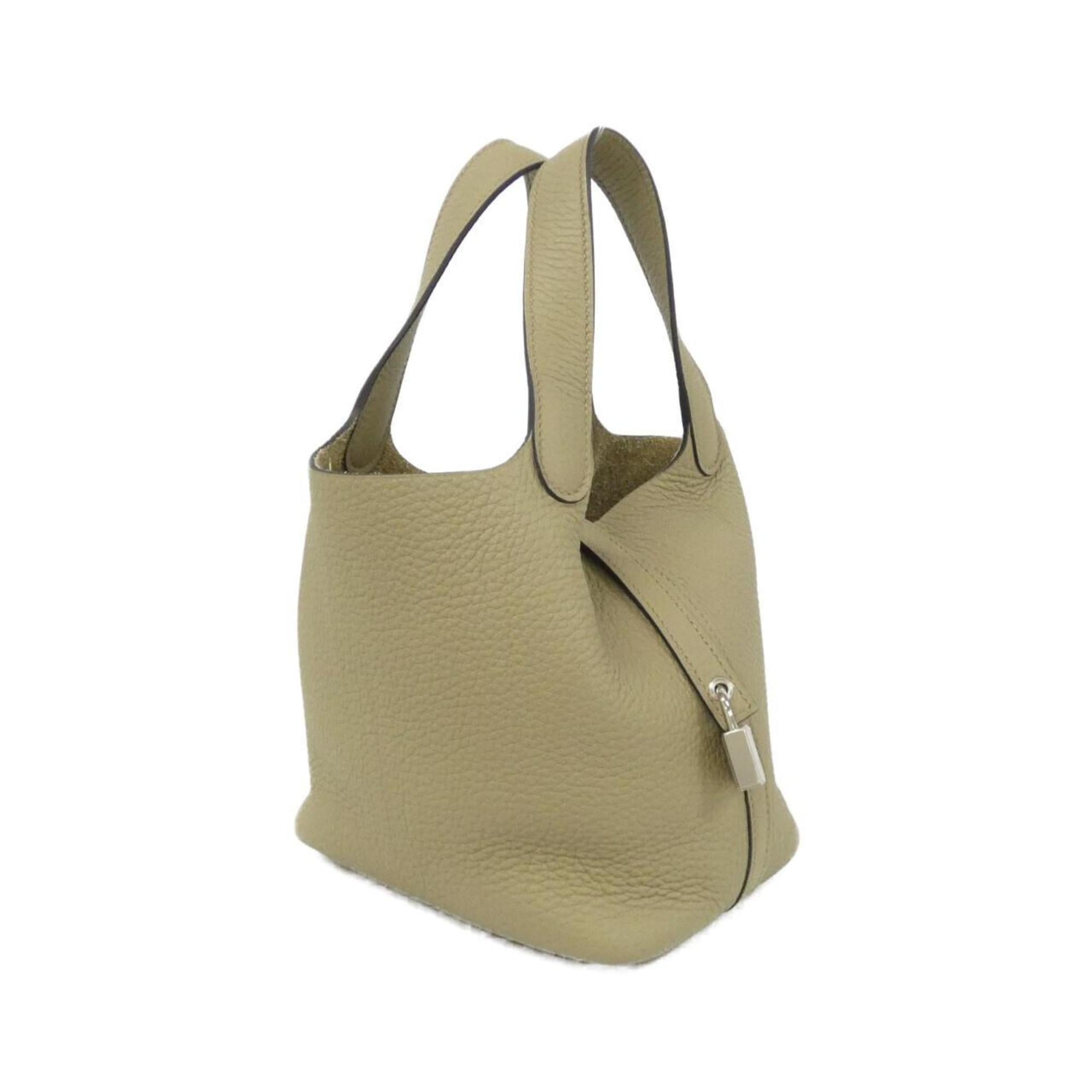 Hermes Picotin Beige Taurillon Clemence Leather Handbag (Pre-Owned)