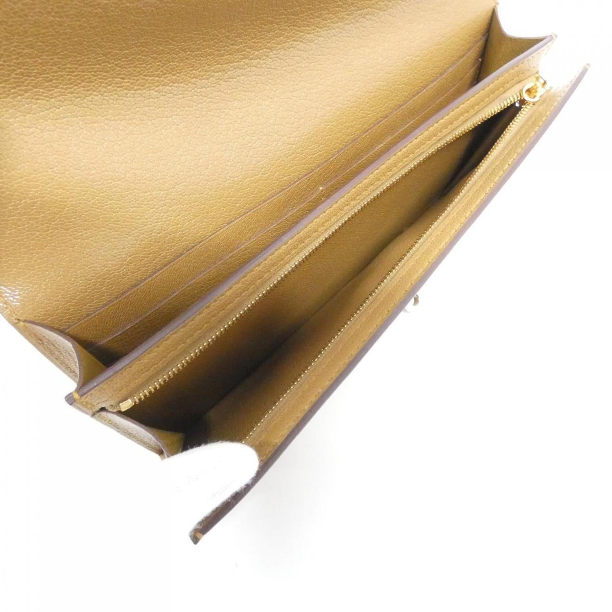 Hermes Bronze Brown Long Wallet (Bi-Fold) (Pre-Owned)