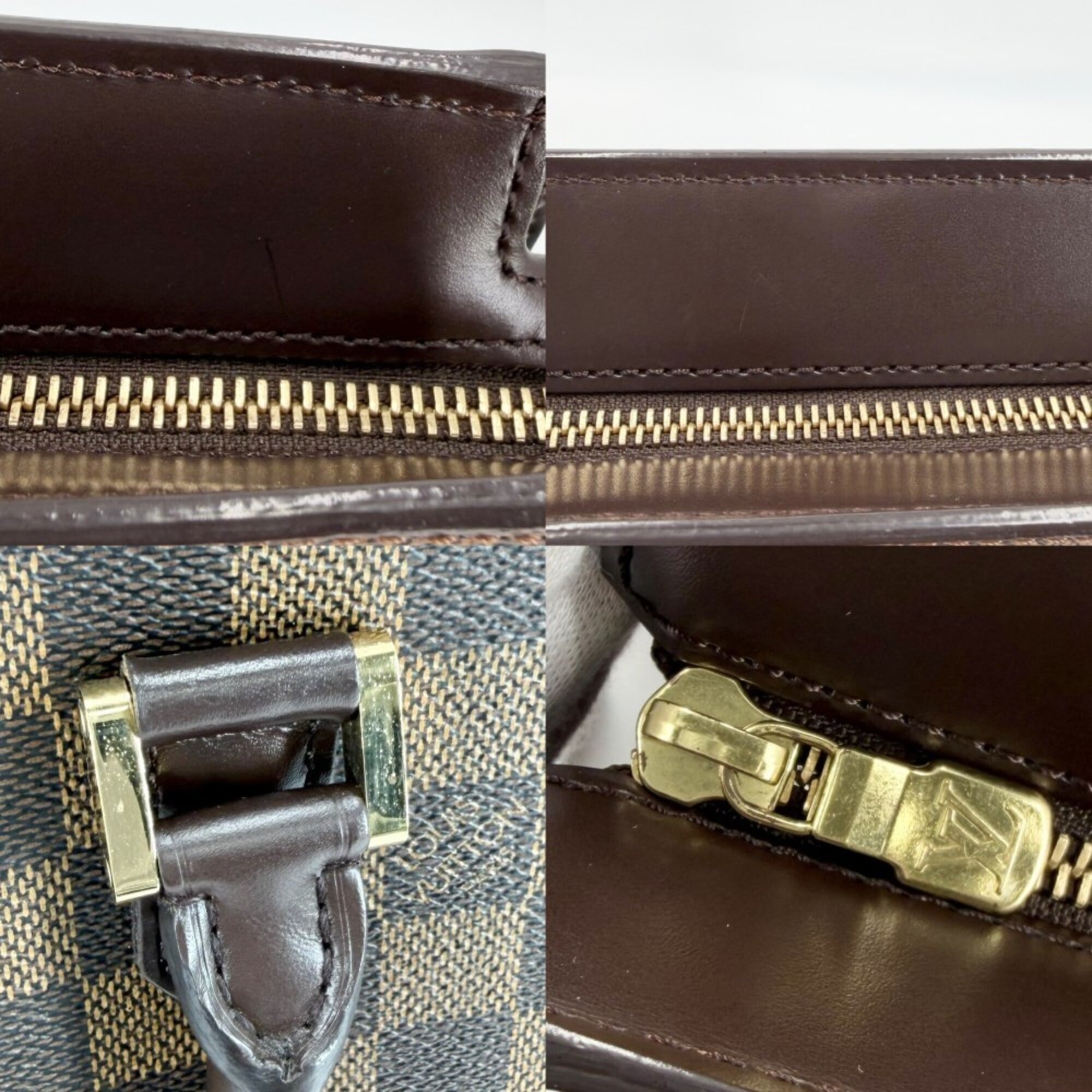 Louis Vuitton Brown Damier Canvas Handbag Tote Bag (Pre-Owned)