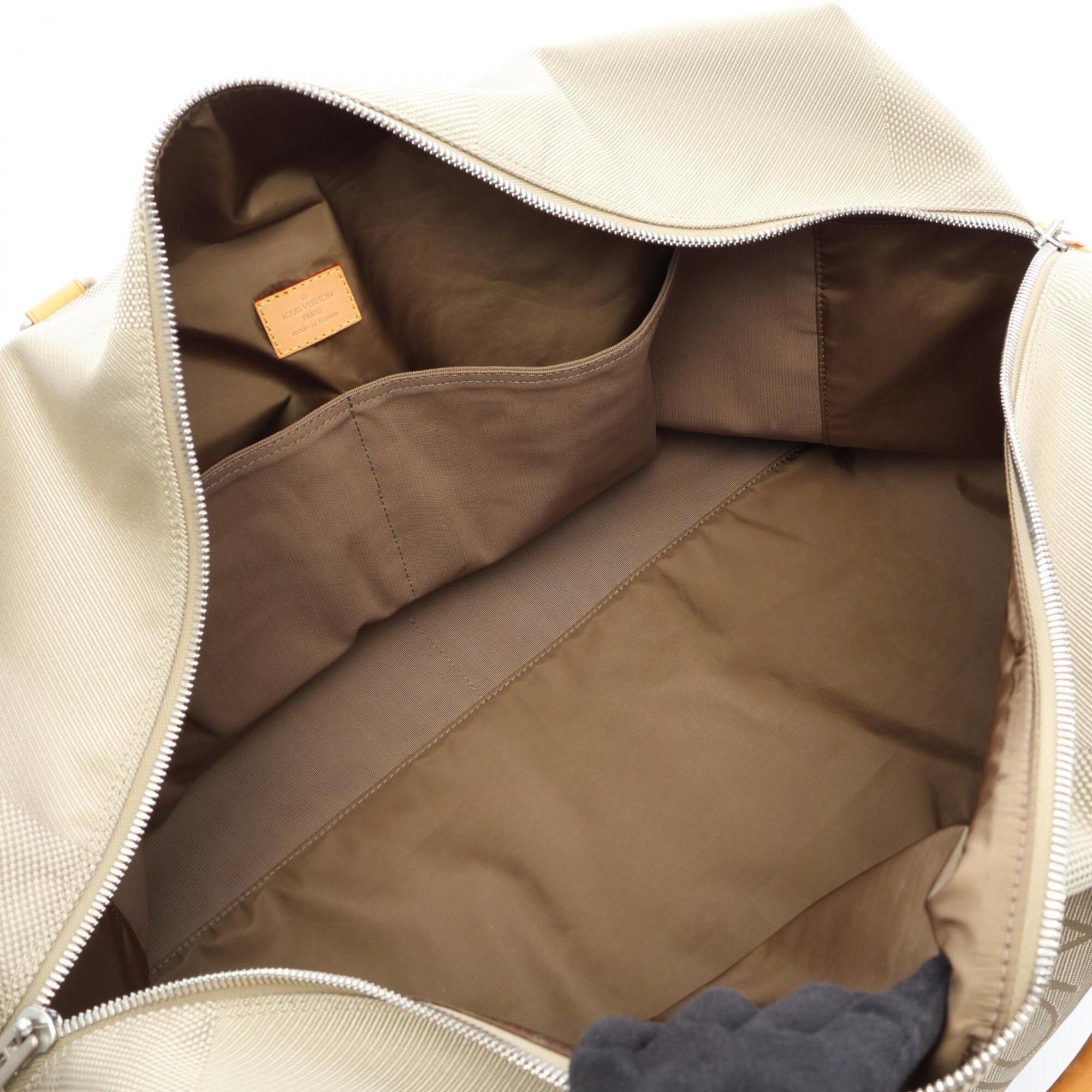 Louis Vuitton Beige Brown Sable Damier Geant Leather Nylon Canvas Boston Bag Handbag (Pre-Owned)