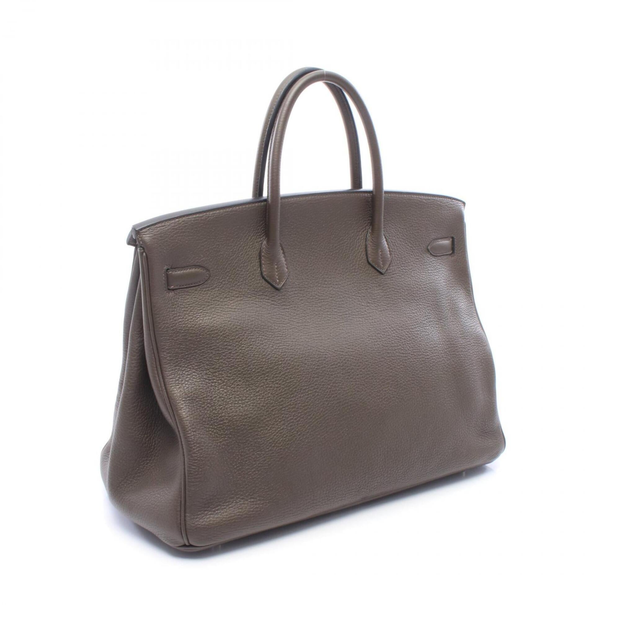 Hermes Gray Togo Leather Handbag (Pre-Owned)