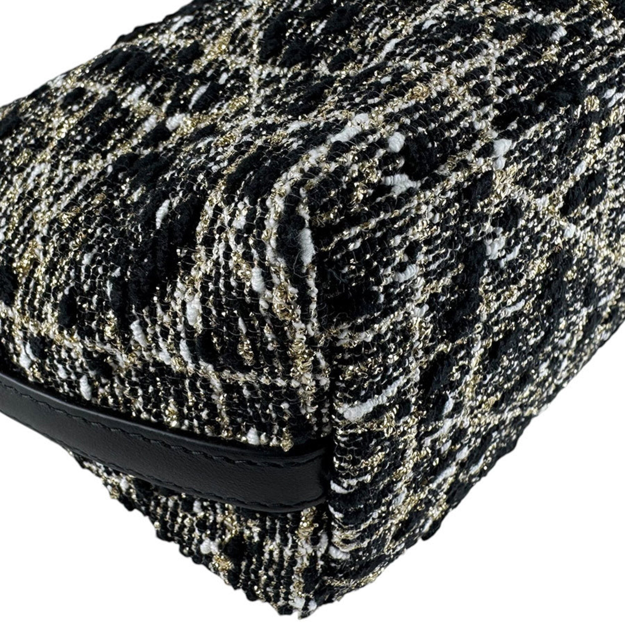 Christian Dior Black Tweed Shoulder Bag (Pre-Owned)