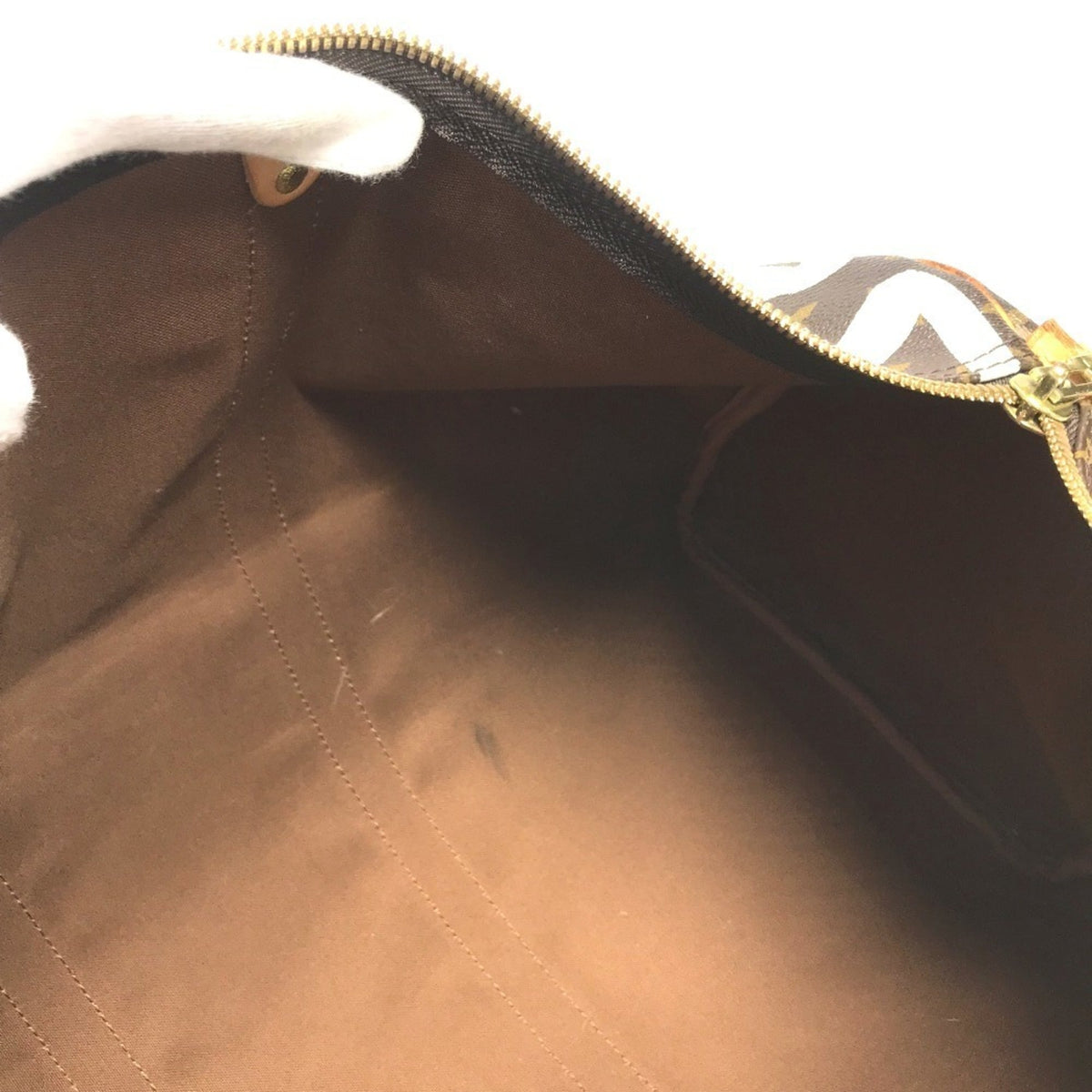 Louis Vuitton Brown Monogram White Monogram Boston Bag (Pre-Owned)