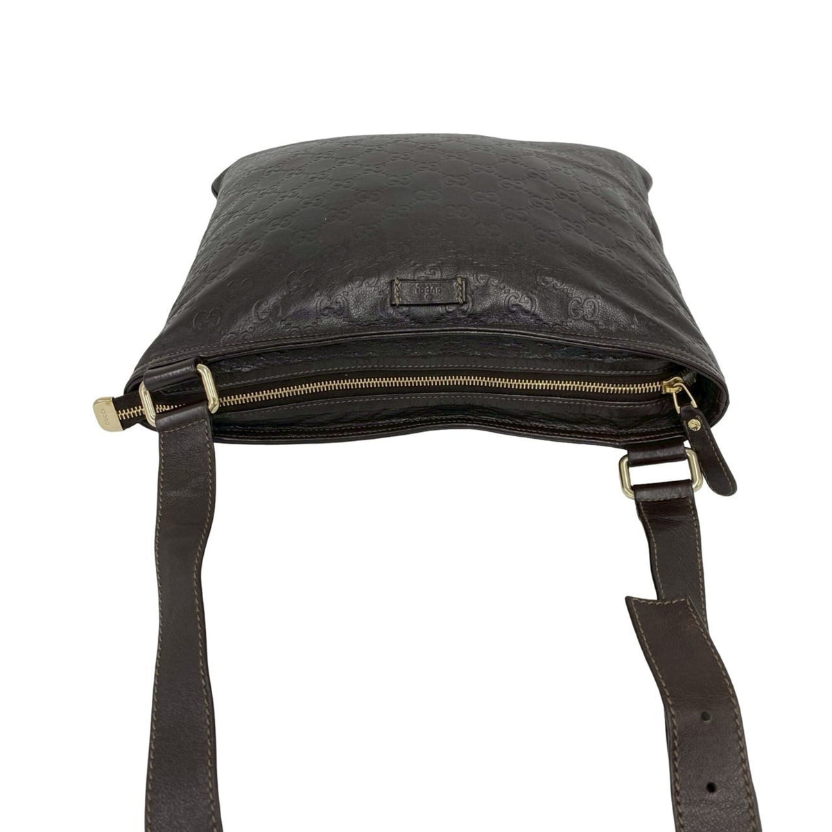 Gucci Brown Leather Pochette Shoulder Bag (Pre-Owned)