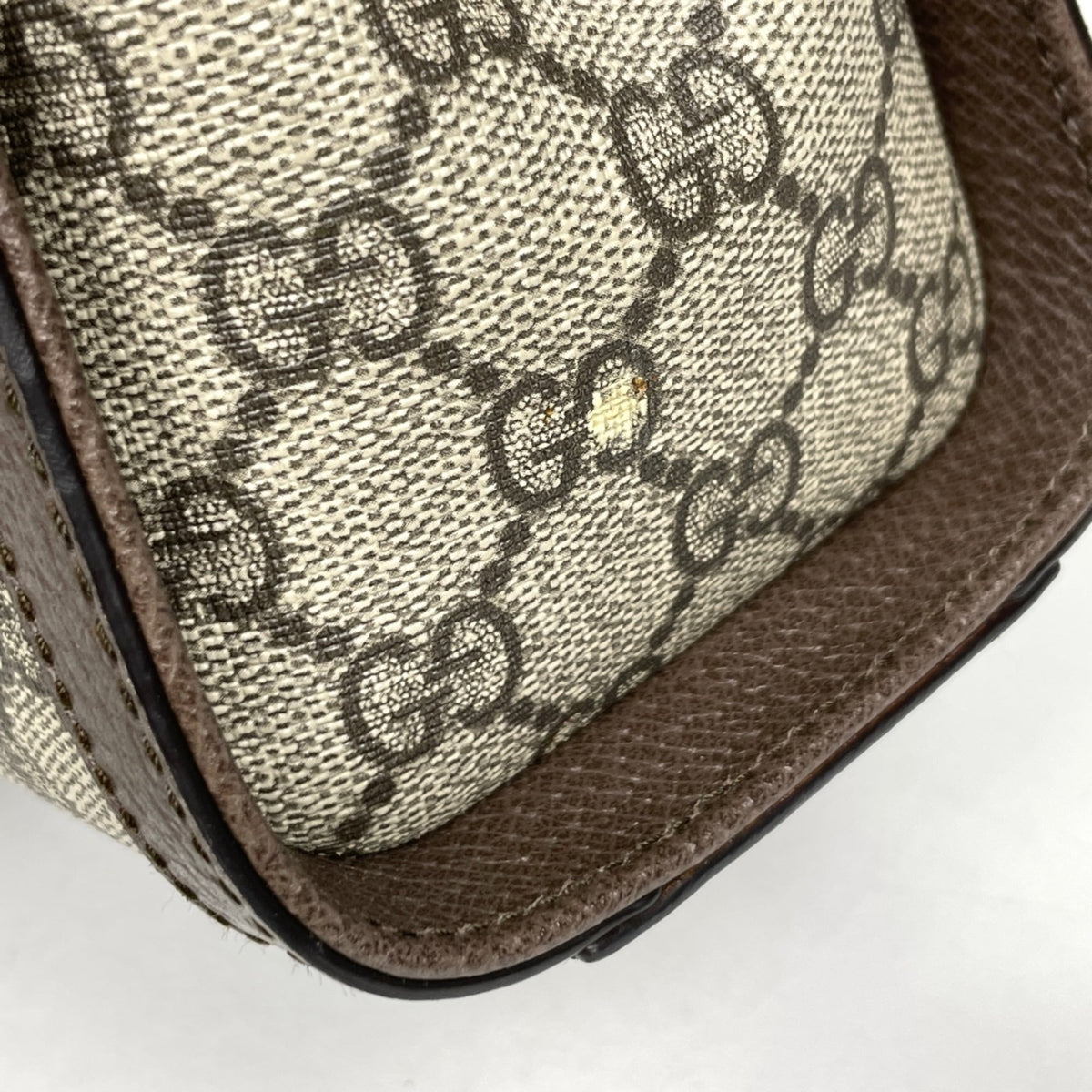 Gucci Ophidia Beige Brown Gg Supreme Leather Tote Bag (Pre-Owned)
