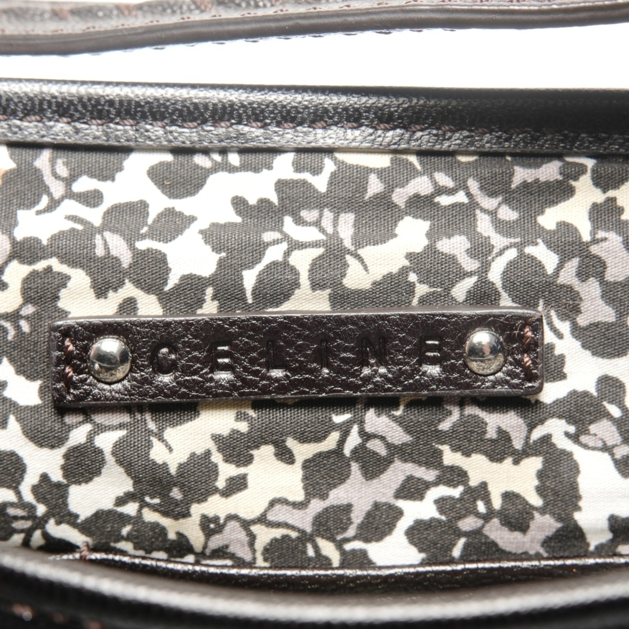 Celine Macadam Navy Denim Shoulder Bag (Pre-Owned)