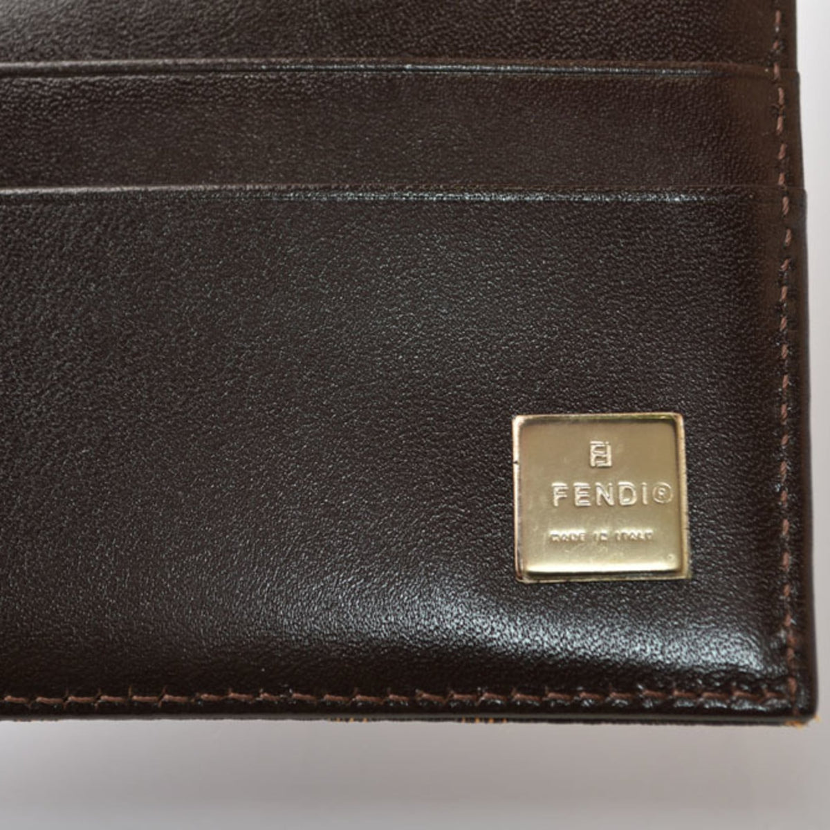 Fendi Brown Canvas Wallet (Tri-Fold) (Pre-Owned)