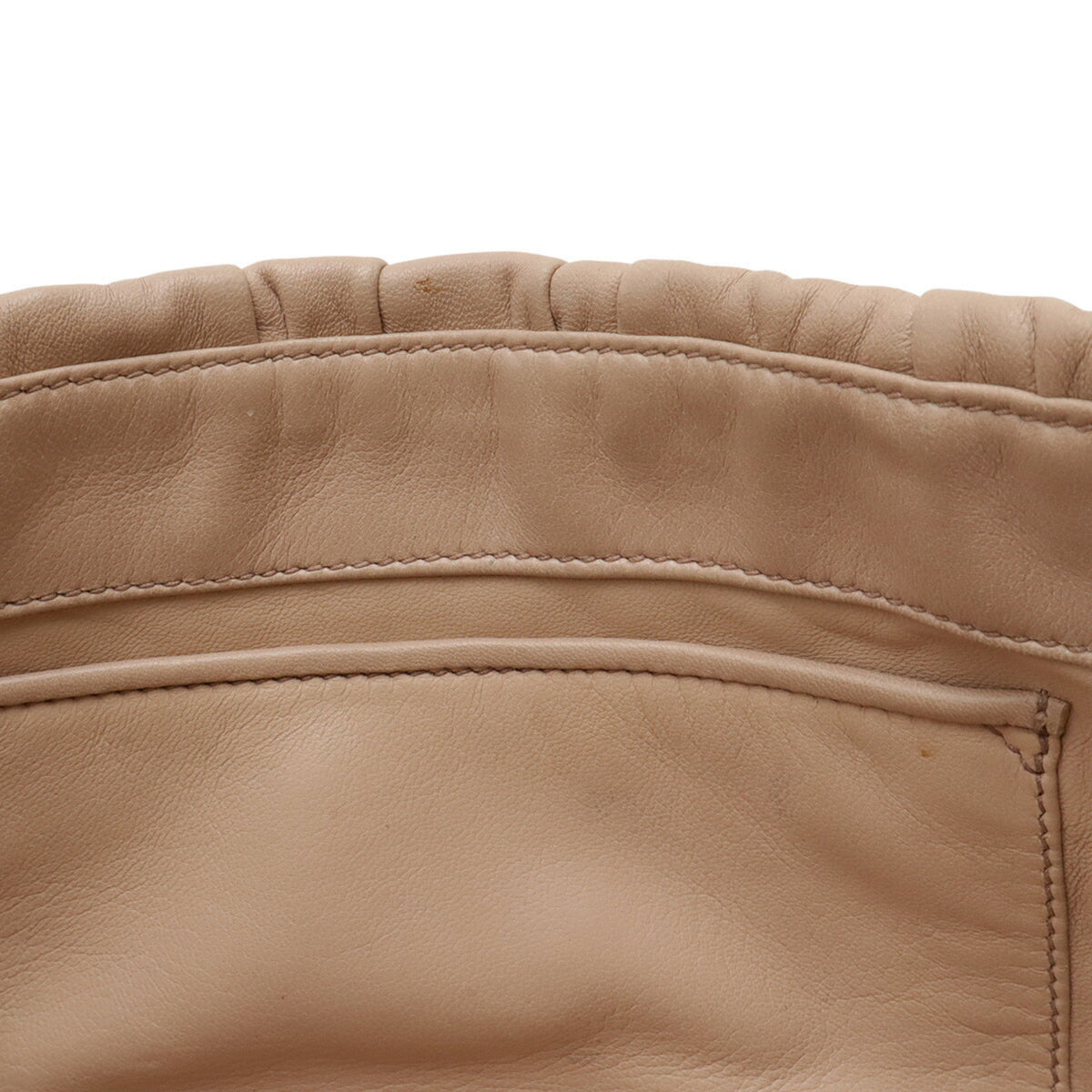 Prada Beige Nappa Leather Shoulder Bag (Pre-Owned)