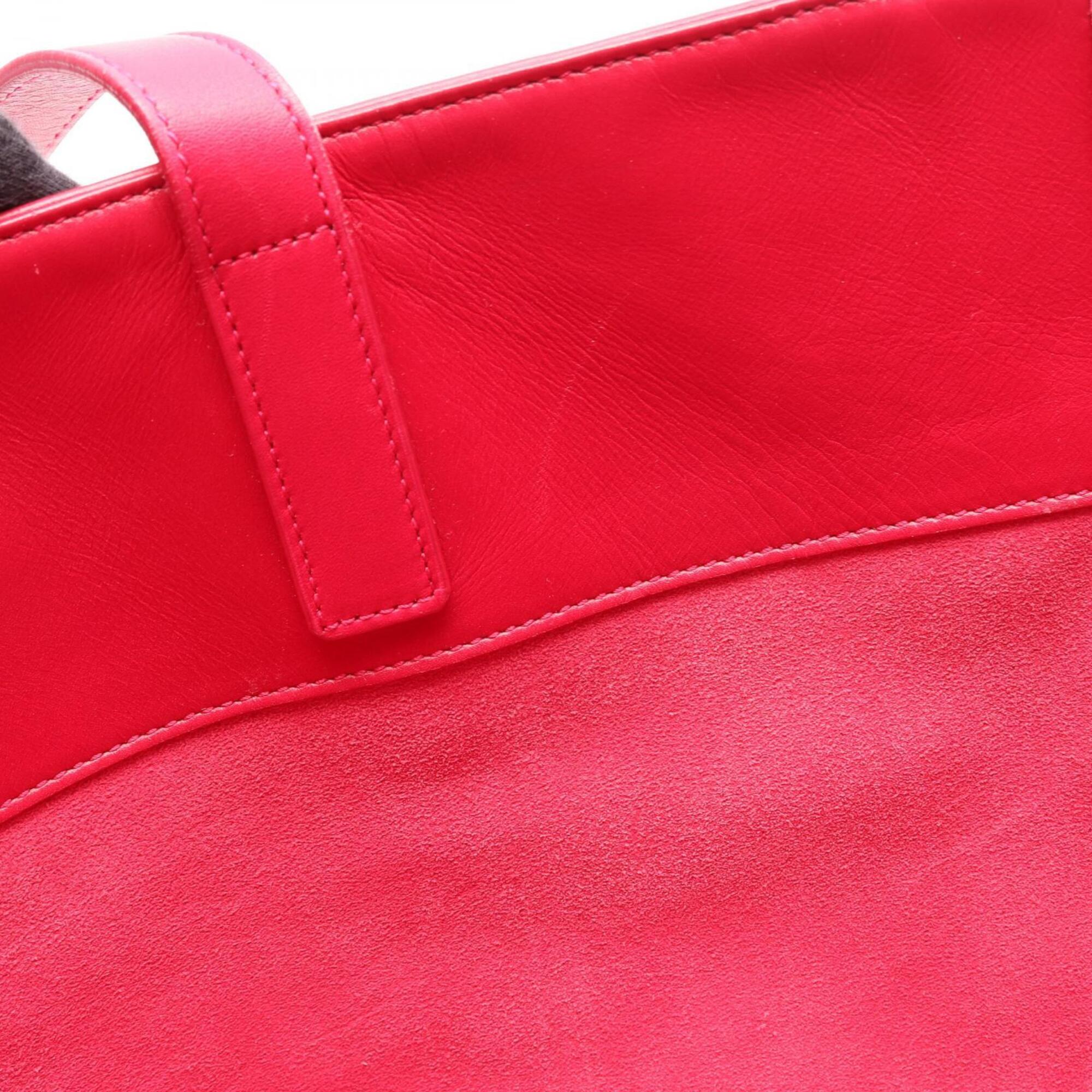 Yves Saint Laurent Pink Leather Handbag Tote Bag (Pre-Owned)