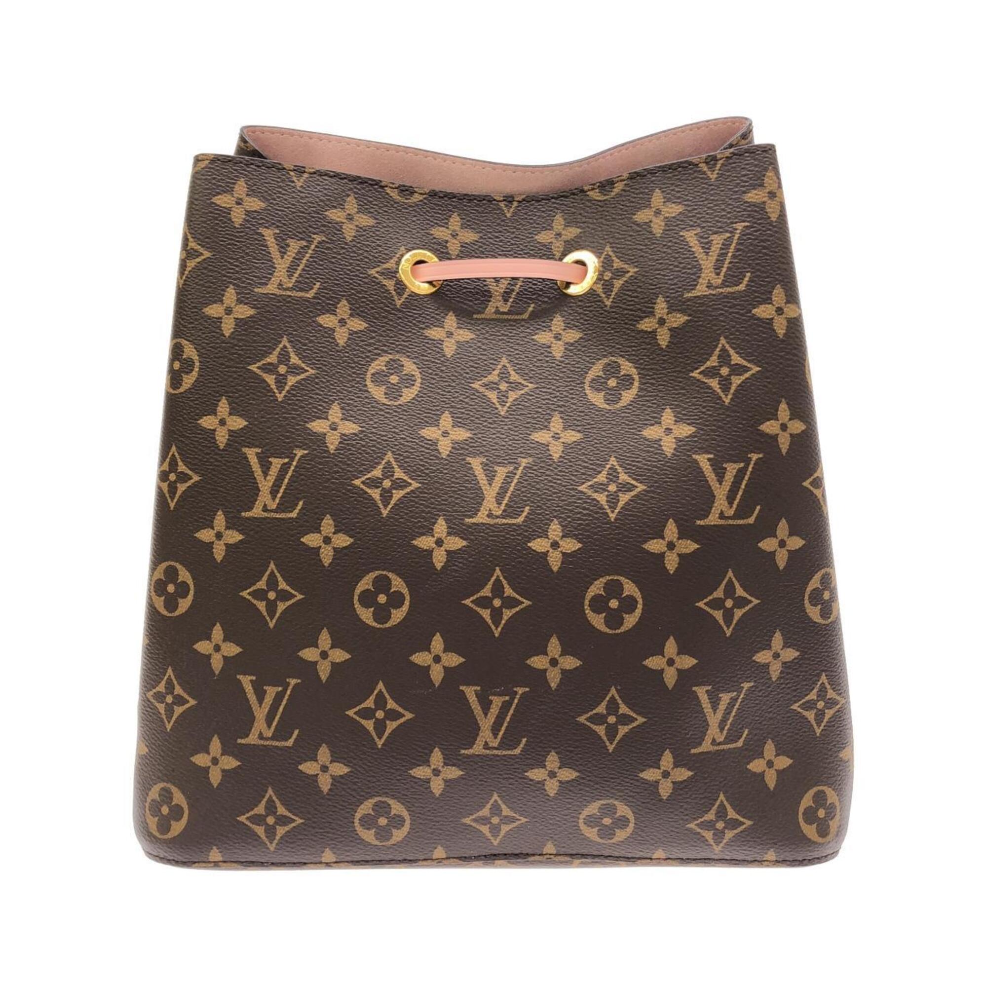Louis Vuitton Marron Rose Poudre Coated Canvas Shoulder Bag (Pre-Owned)