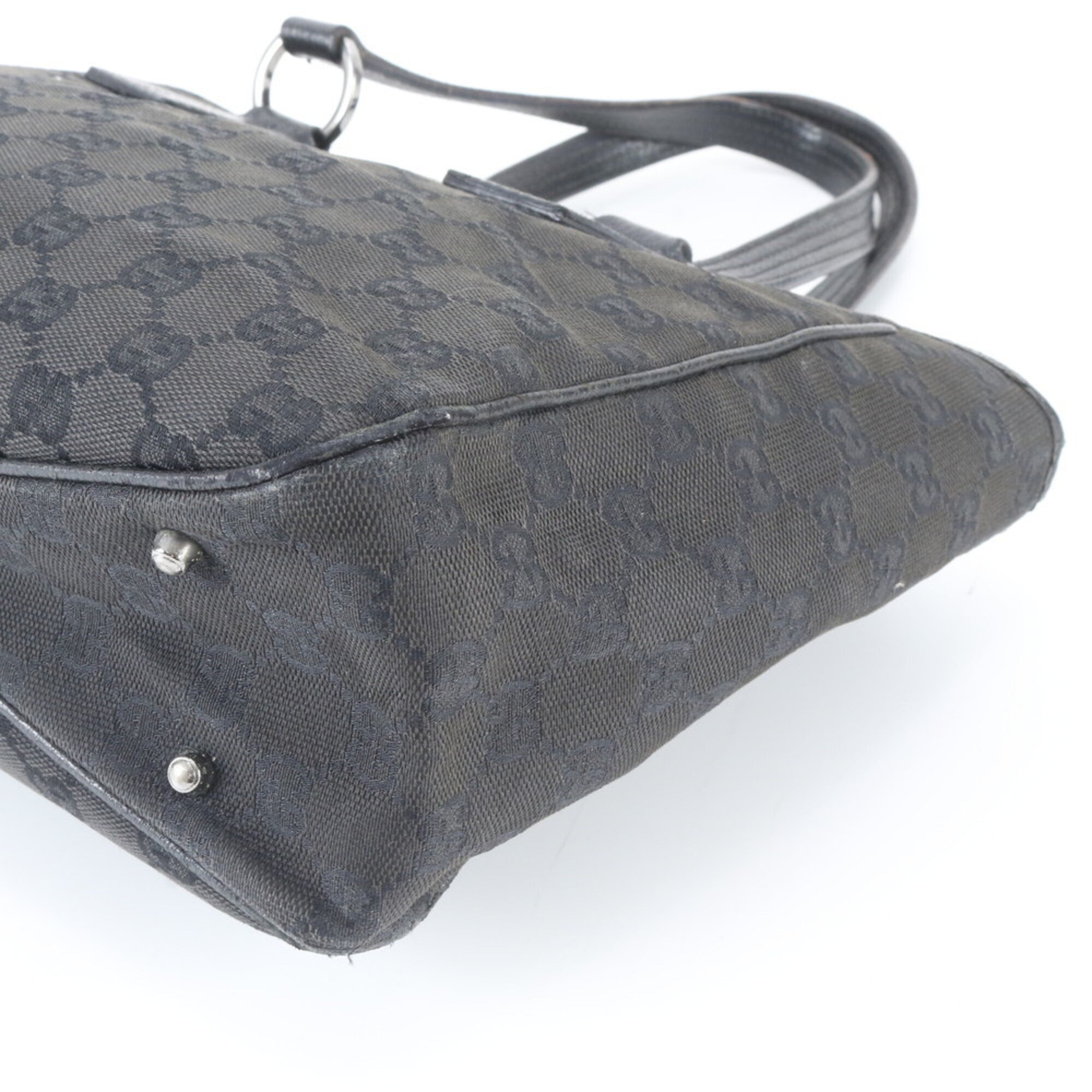 Gucci Black White Leather Canvas (Pre-Owned)