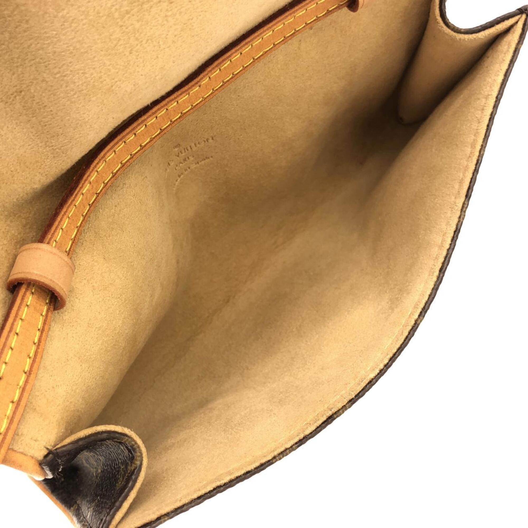 Louis Vuitton Marron Coated Canvas Shoulder Bag (Pre-Owned)
