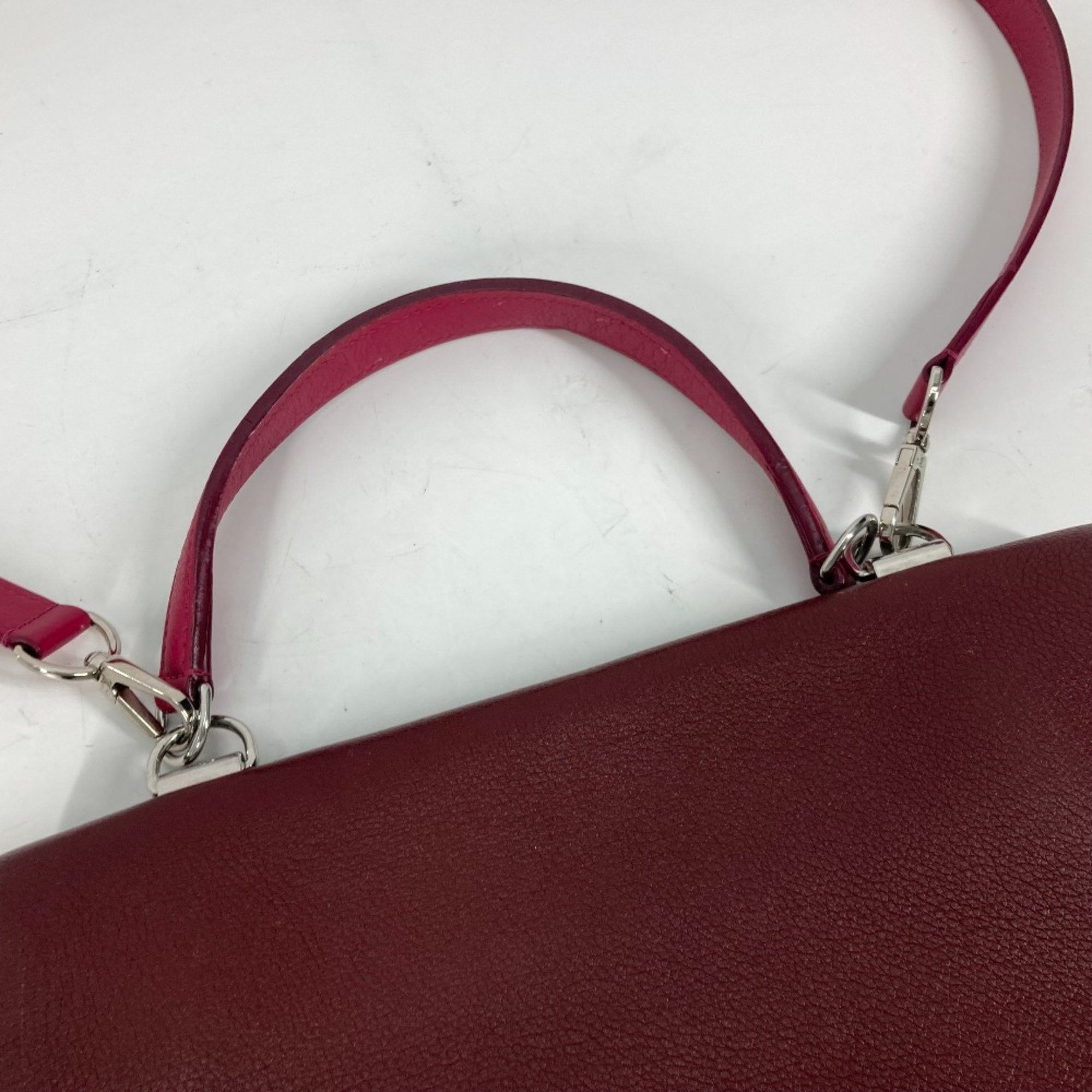 Louis Vuitton Purple Leather Handbag (Pre-Owned)