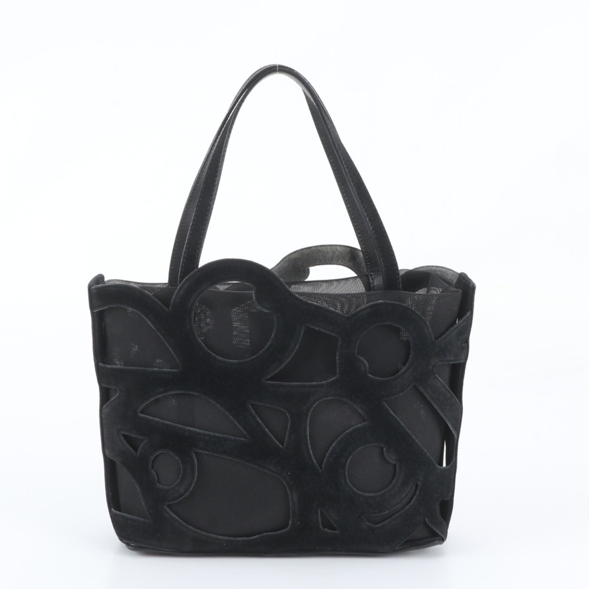 Salvatore Ferragamo Black Leather Handbag Shoulder Bag Tote Bag (Pre-Owned)