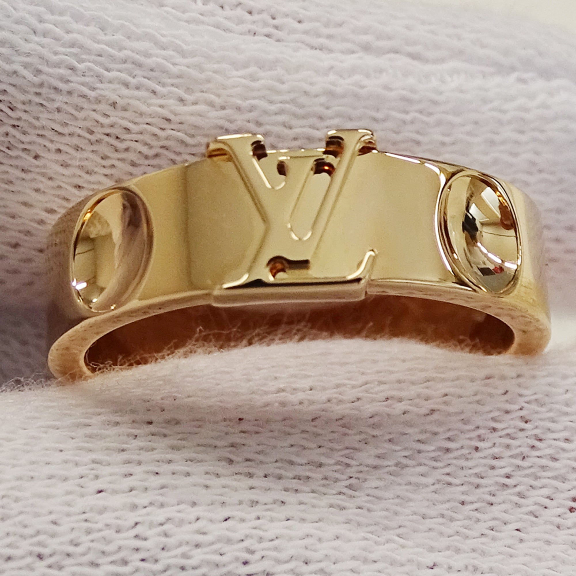 Louis Vuitton Pink Gold Pink Gold (18K) Band Ring (Pre-Owned)
