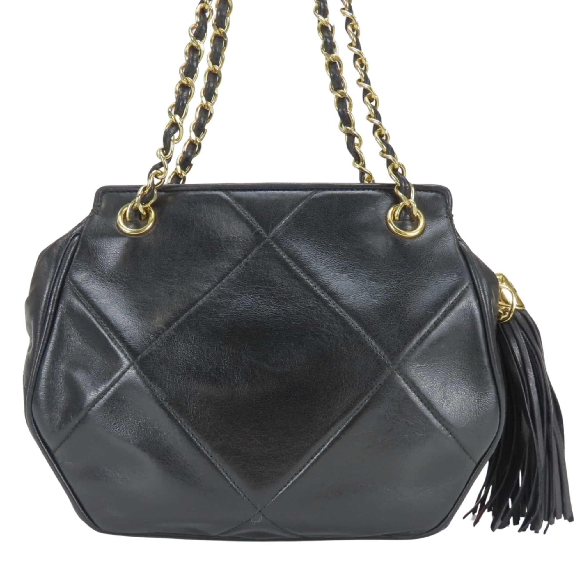 Chanel Black Leather Shoulder Bag (Pre-Owned)