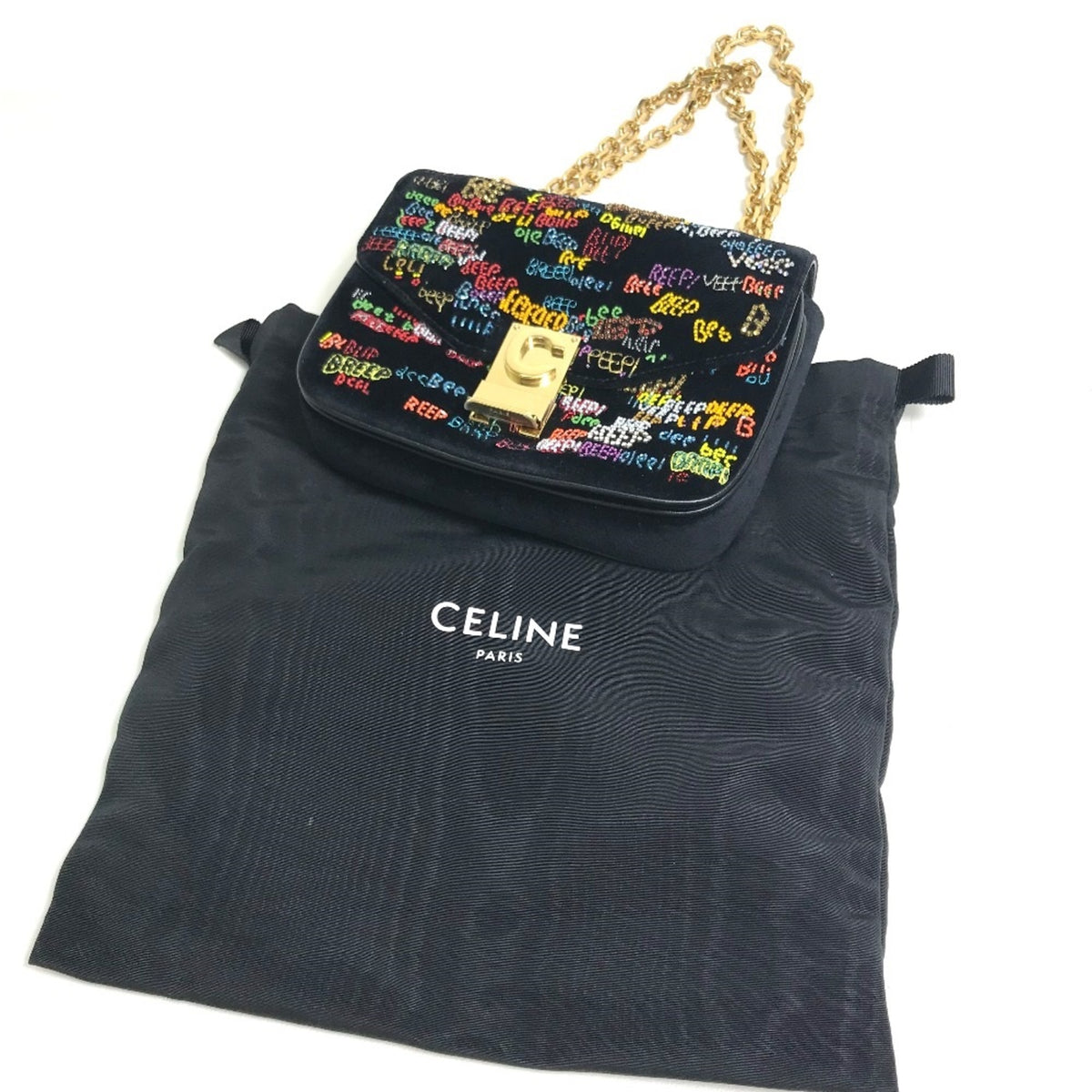 Celine Black Leather Shoulder Bag (Pre-Owned)