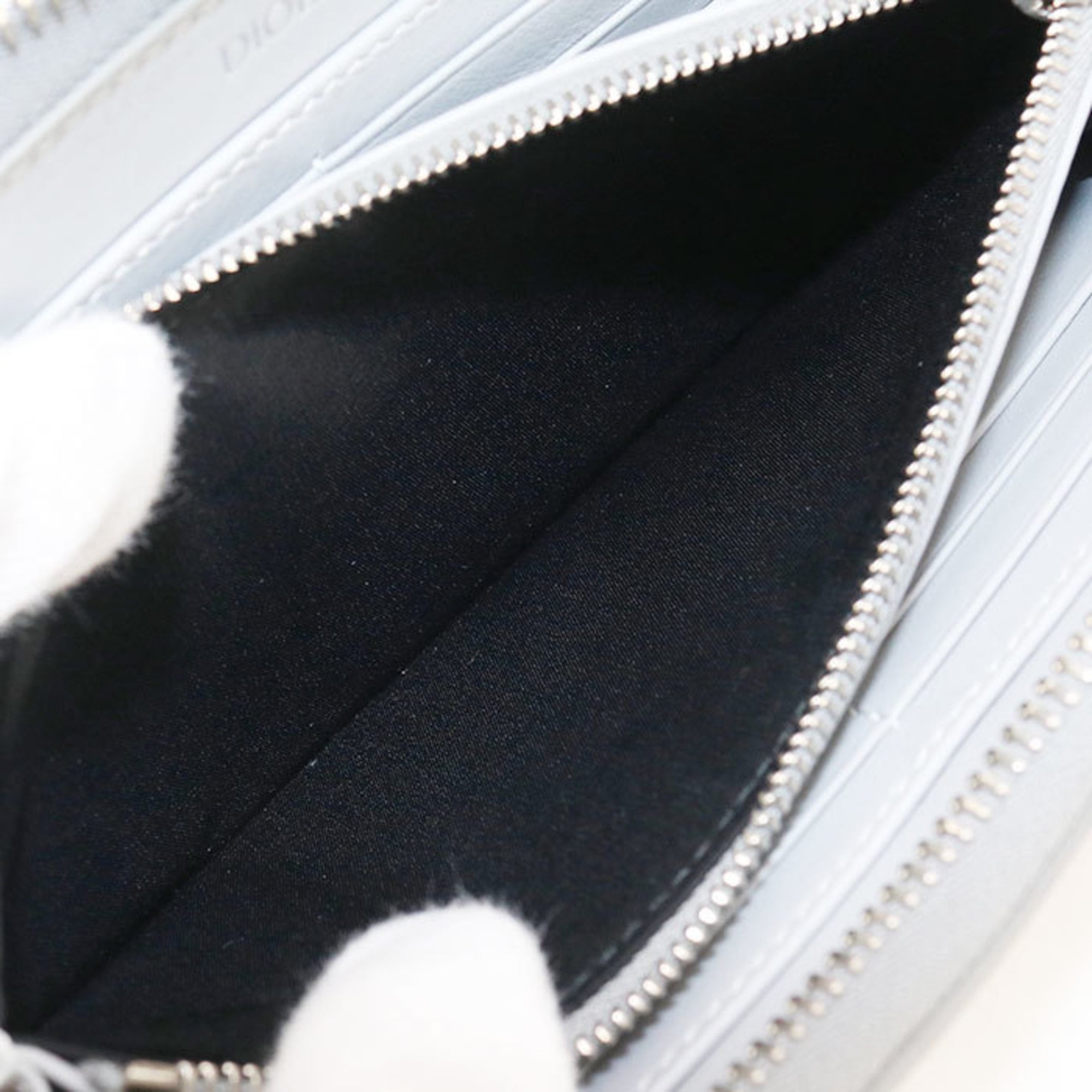 Christian Dior Gray Pvc Long Wallet (Bi-Fold) (Pre-Owned)
