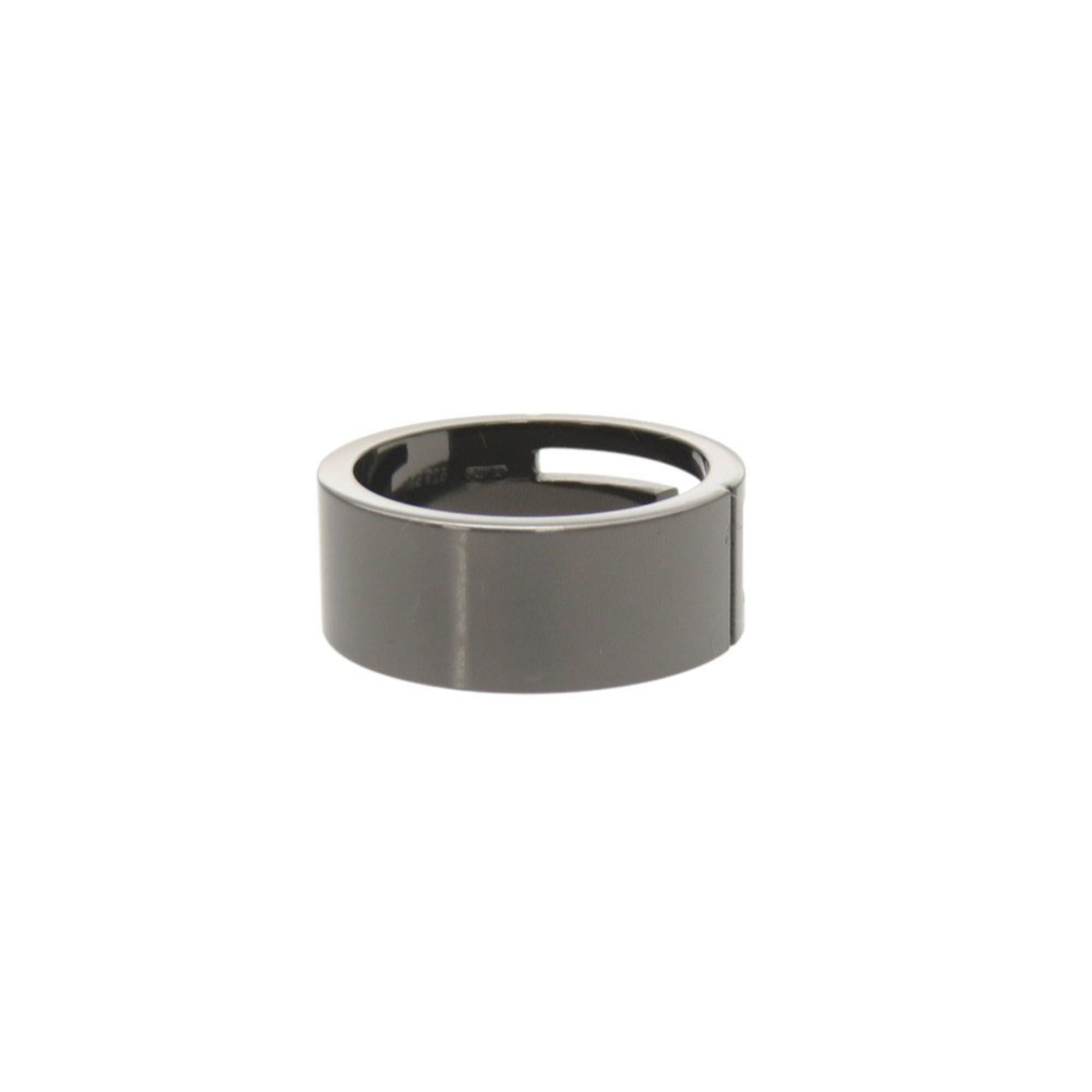 Gucci Gunmetal Silver 925 Band Ring (Pre-Owned)