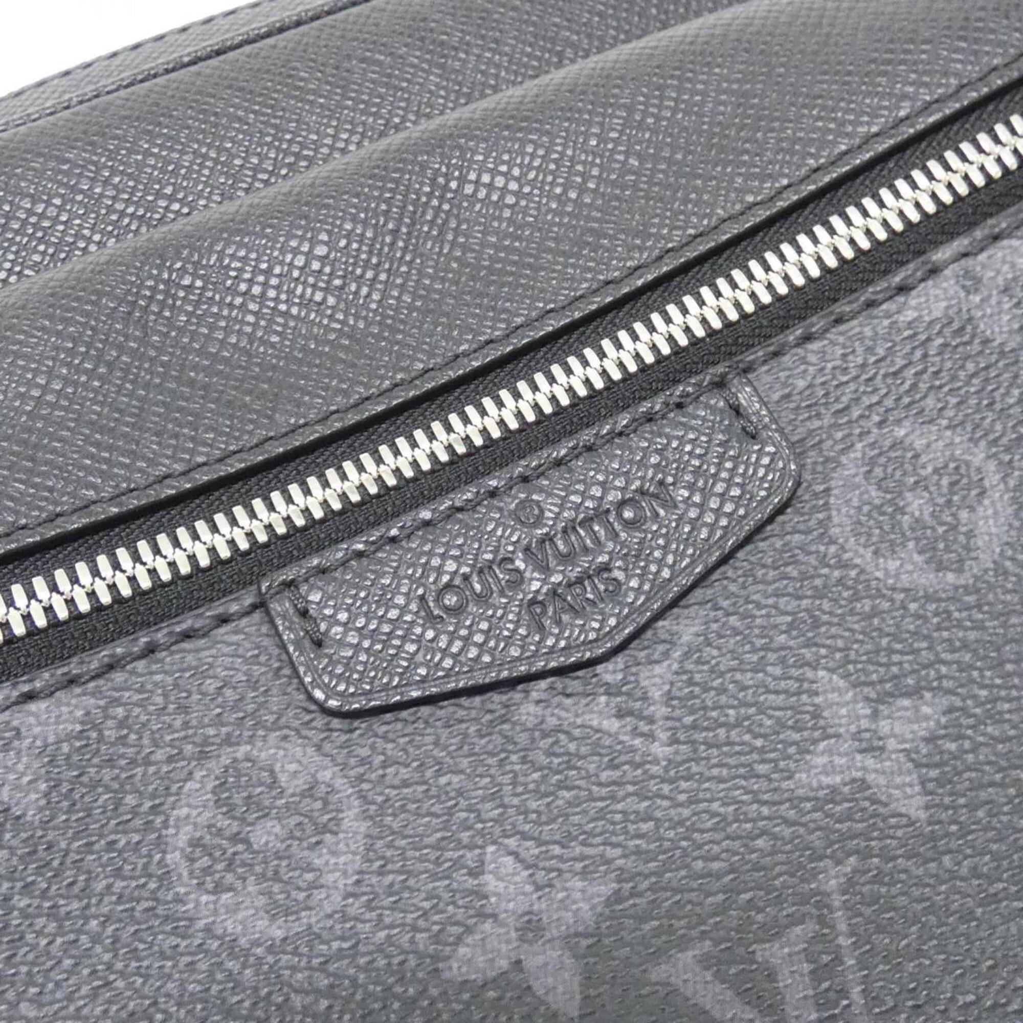Louis Vuitton Black Coated Canvas Leather Shoulder Bag (Pre-Owned)