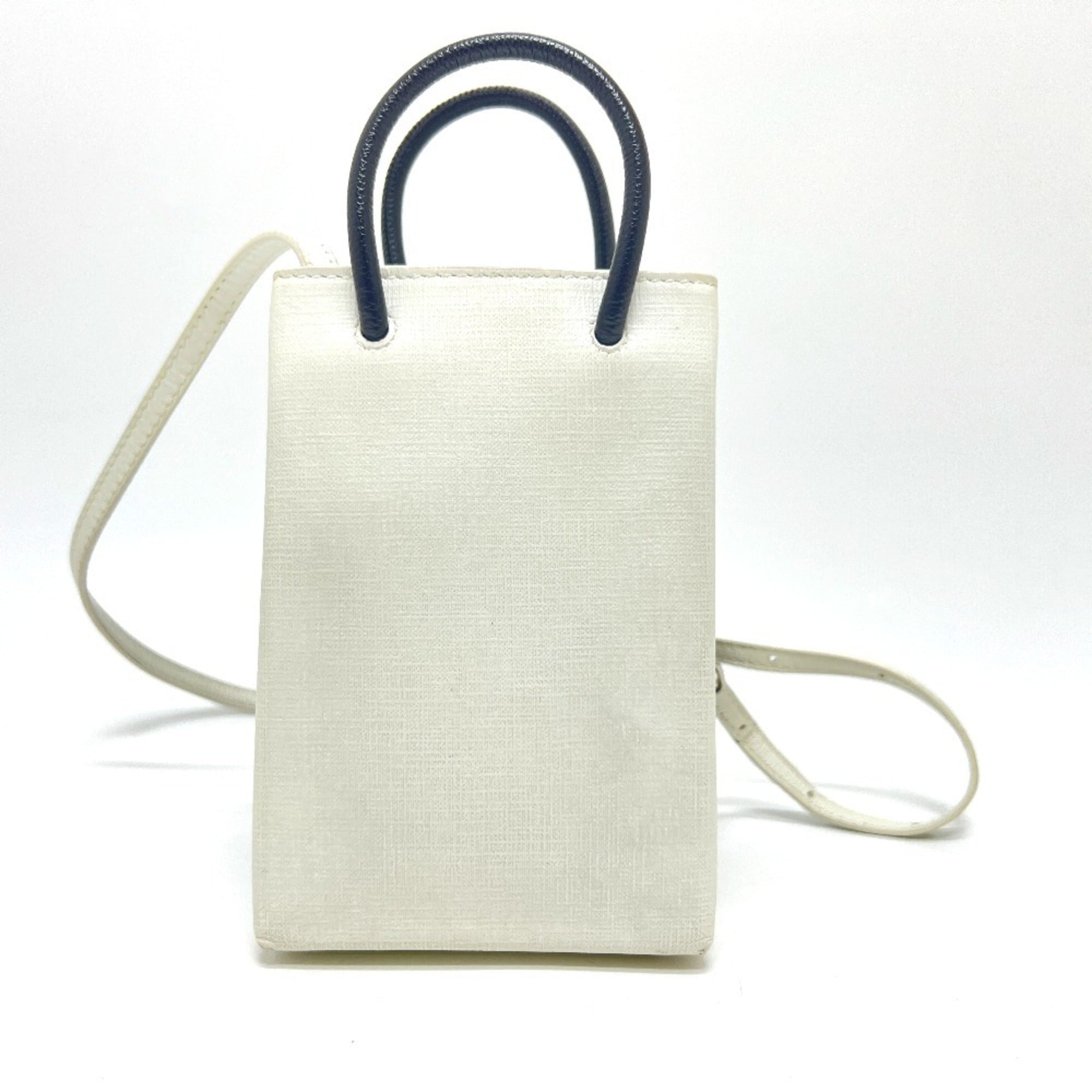 Balenciaga White Leather Tote Bag (Pre-Owned)