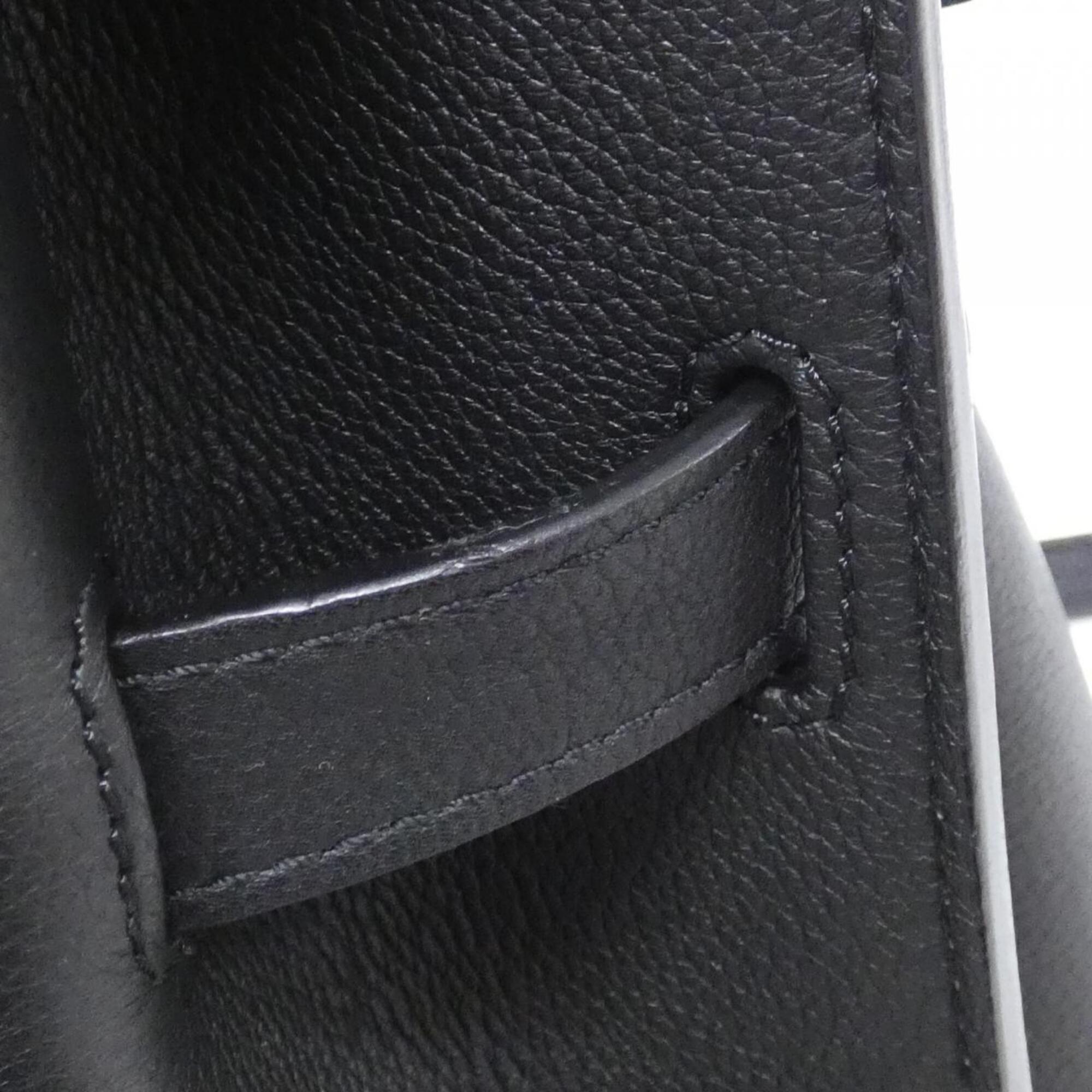 Louis Vuitton Black Leather Handbag (Pre-Owned)