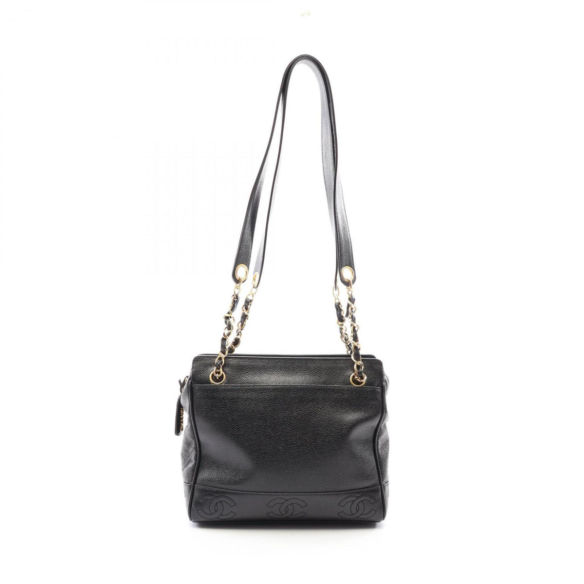 Chanel Black Grained Calfskin Handbag Tote Bag (Pre-Owned)