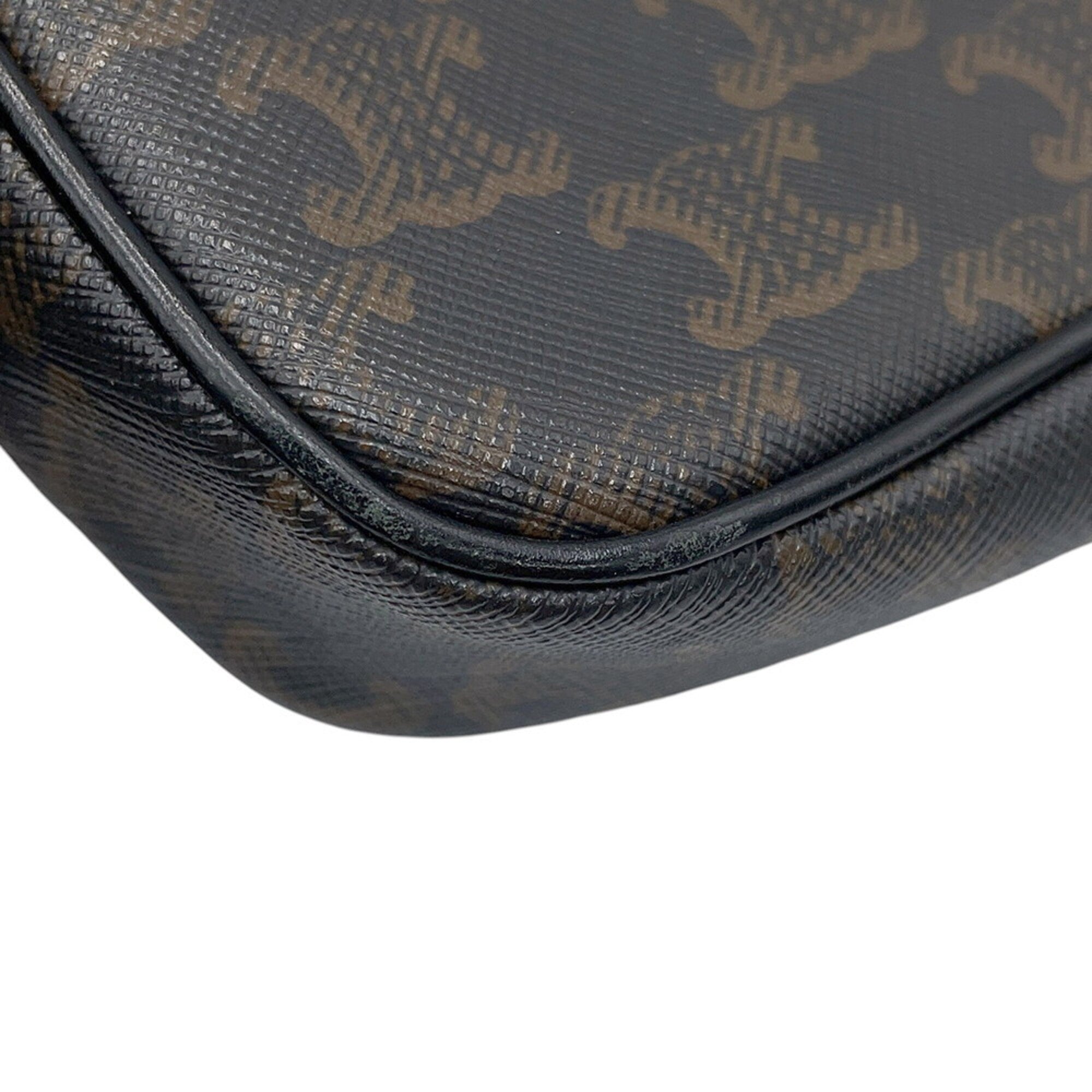 Celine Brown Pvc Leather Handbag Messenger Bag Shoulder Bag (Pre-Owned)
