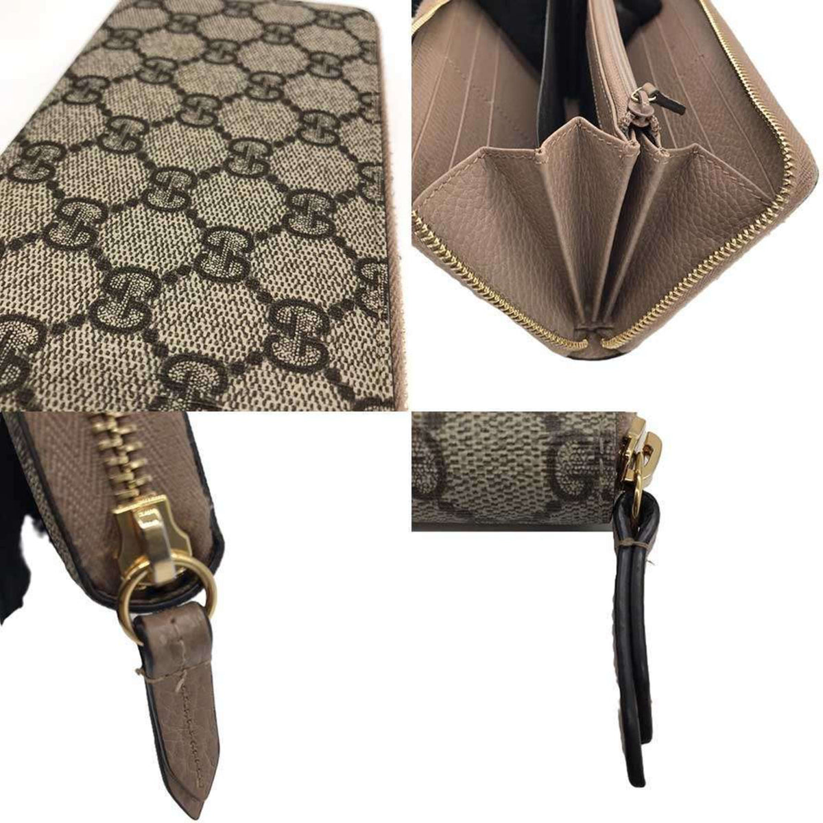 Gucci Beige Gg Supreme Long Wallet (Bi-Fold) (Pre-Owned)