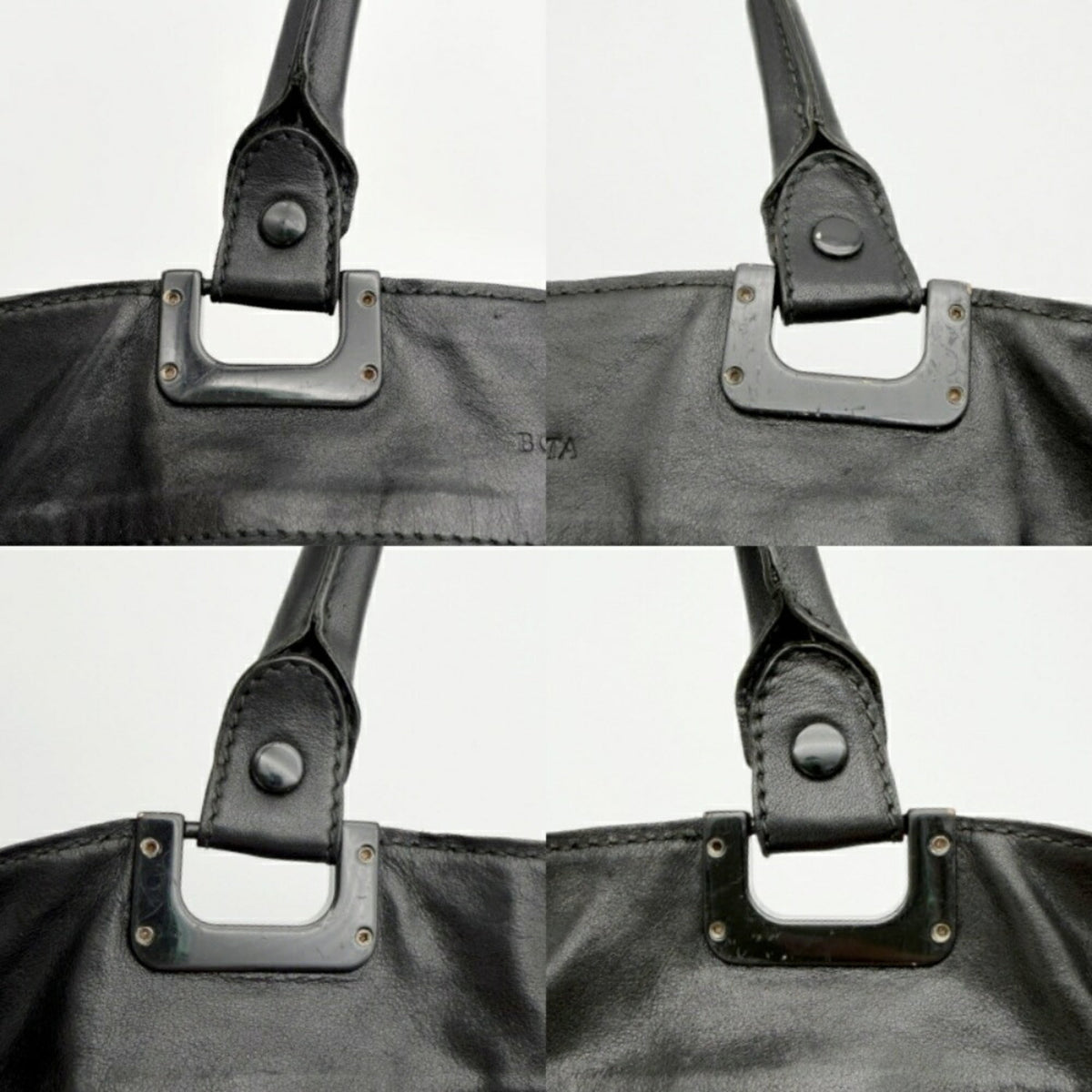 Bottega Veneta Black Leather Metal Mesh Tote Bag (Pre-Owned)
