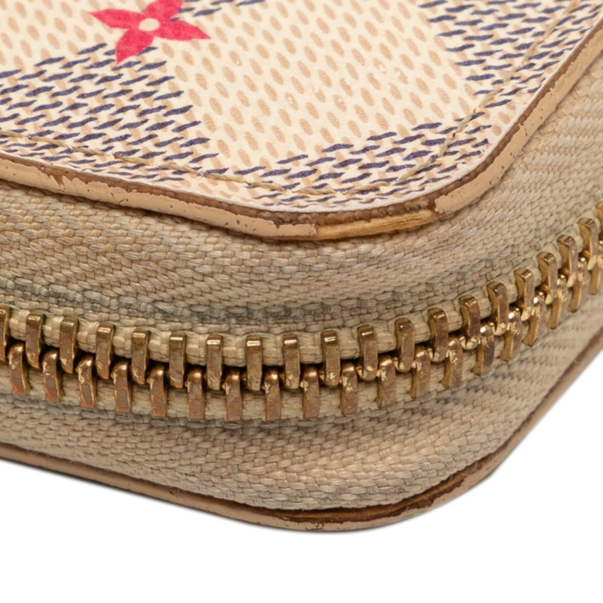 Louis Vuitton Damier Azur Pink White Pvc Long Wallet (Bi-Fold) (Pre-Owned)