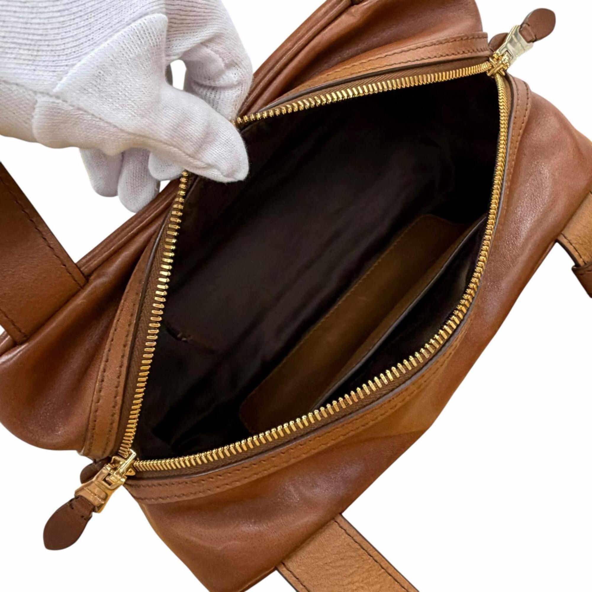 Miu Miu Brown Leather Handbag (Pre-Owned)