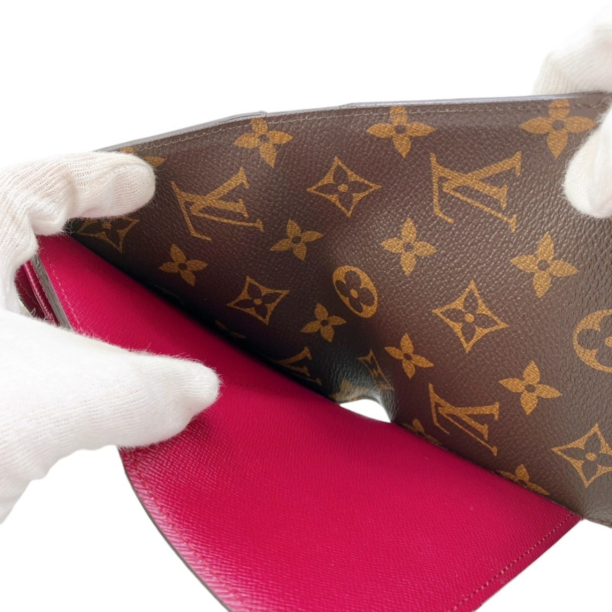 Louis Vuitton Monogram Fuchsia Monogram Epi Leather Wallet (Tri-Fold) (Pre-Owned)