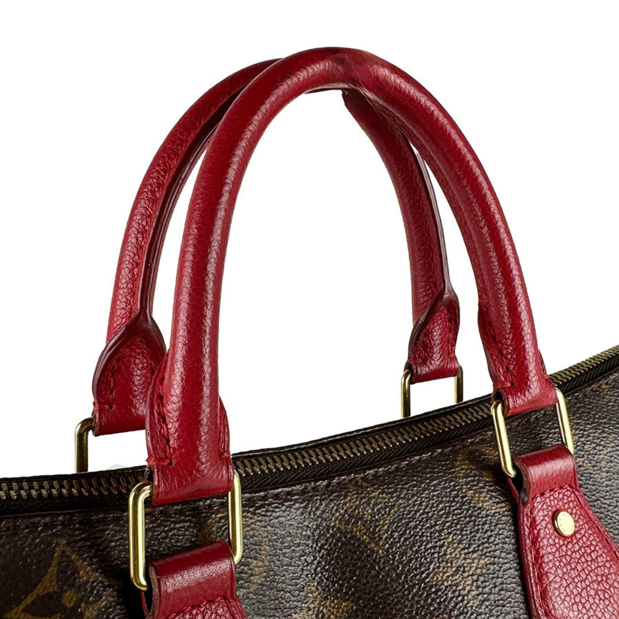 Louis Vuitton Brown Monogram Red Color Monogram Handbag Shoulder Bag (Pre-Owned)