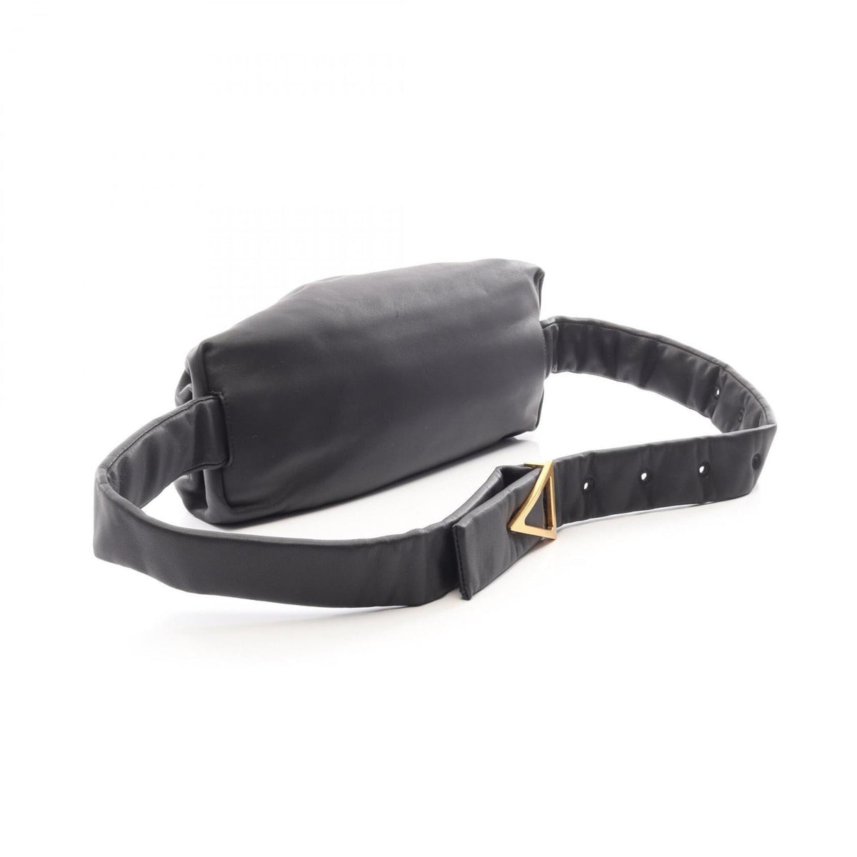 Bottega Veneta Black Leather Fanny Pack Pouch (Pre-Owned)