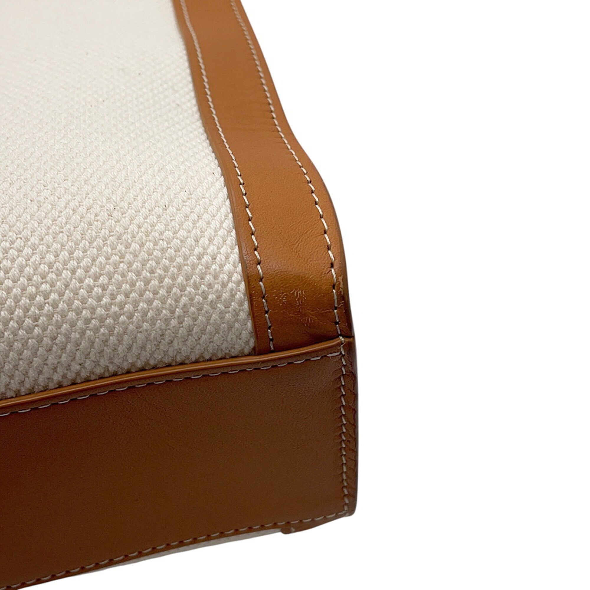 Celine Beige Camel Canvas Leather Tote Bag (Pre-Owned)