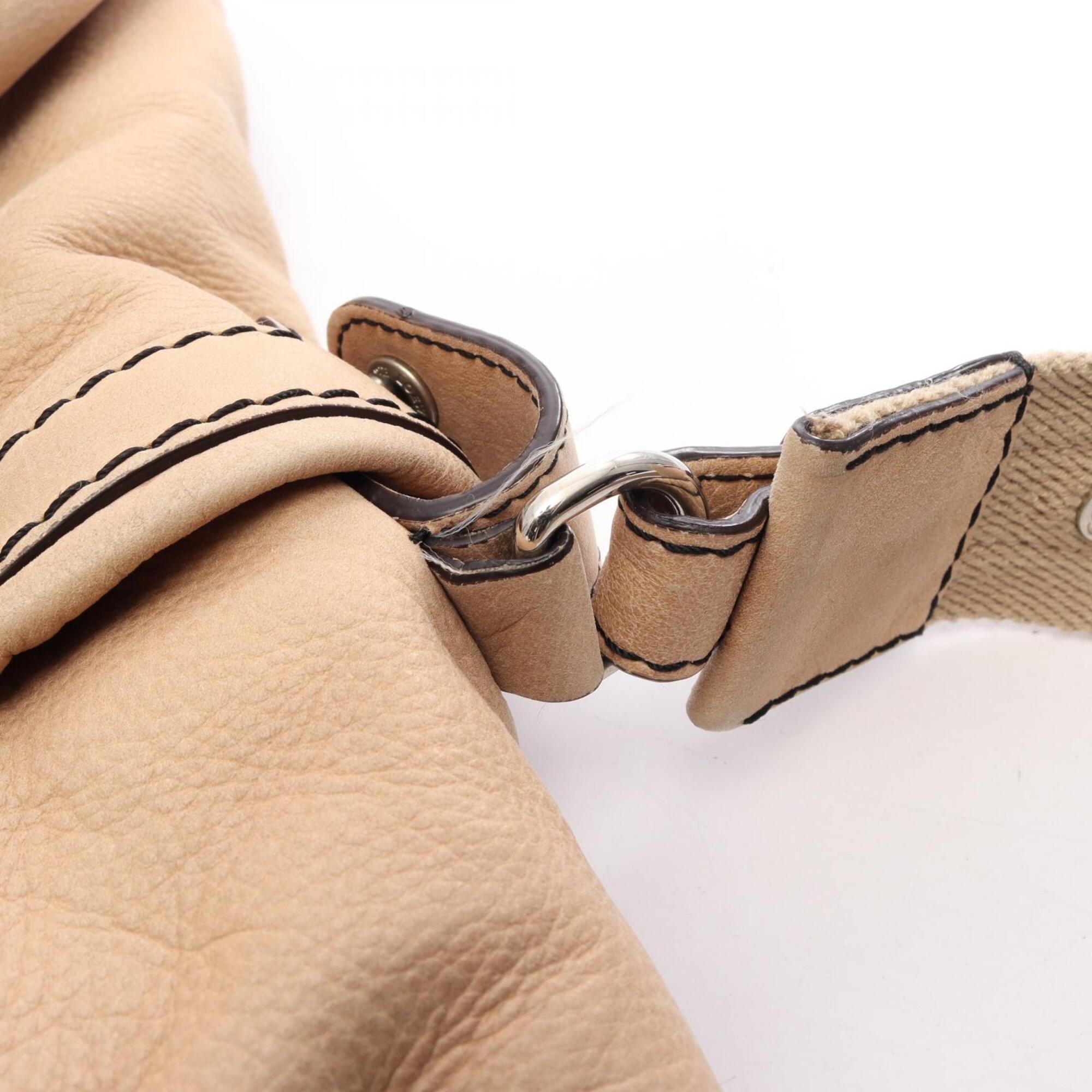 Loewe Beige Leather Handbag Tote Bag (Pre-Owned)