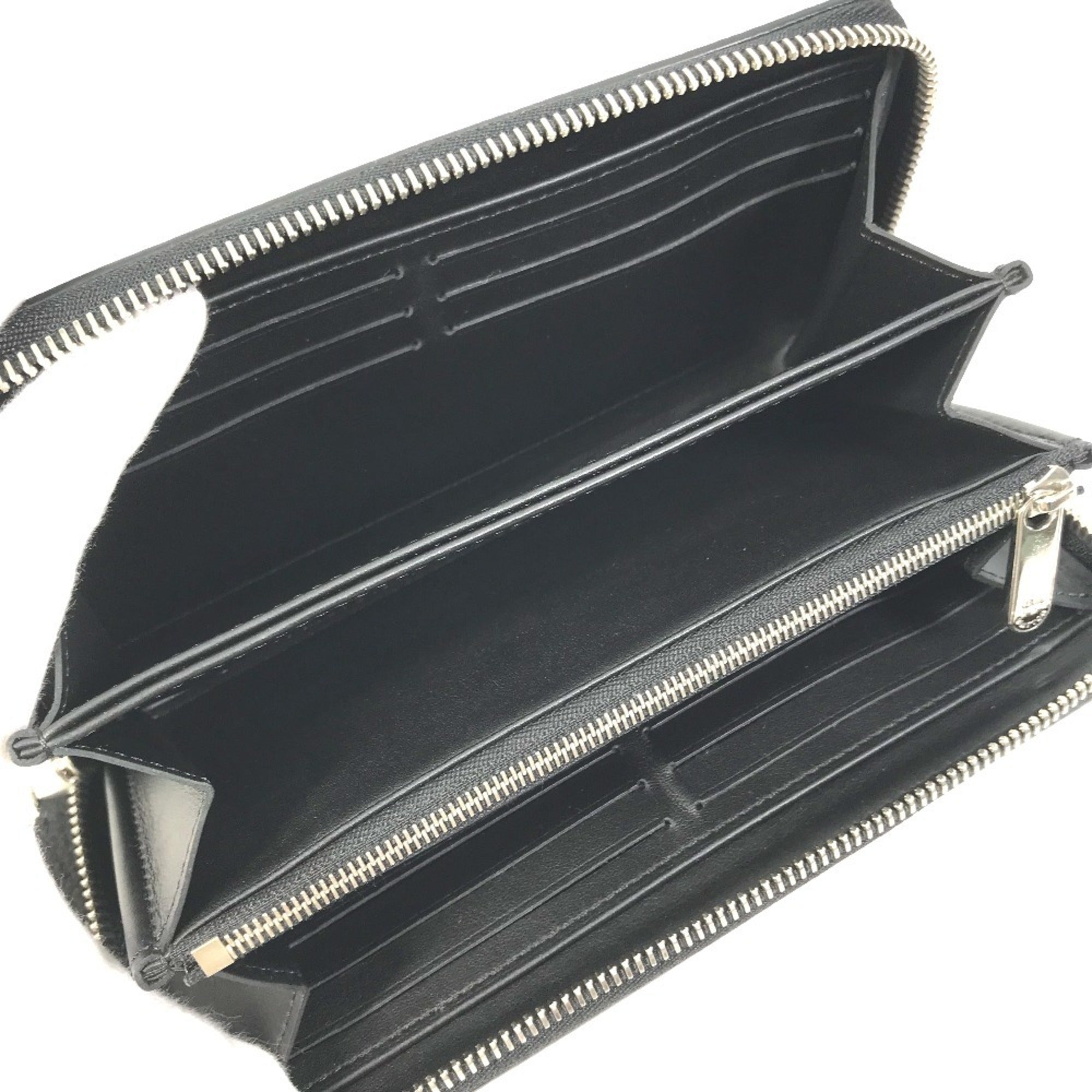 Louis Vuitton Black Mahina Leather Long Wallet (Bi-Fold) (Pre-Owned)