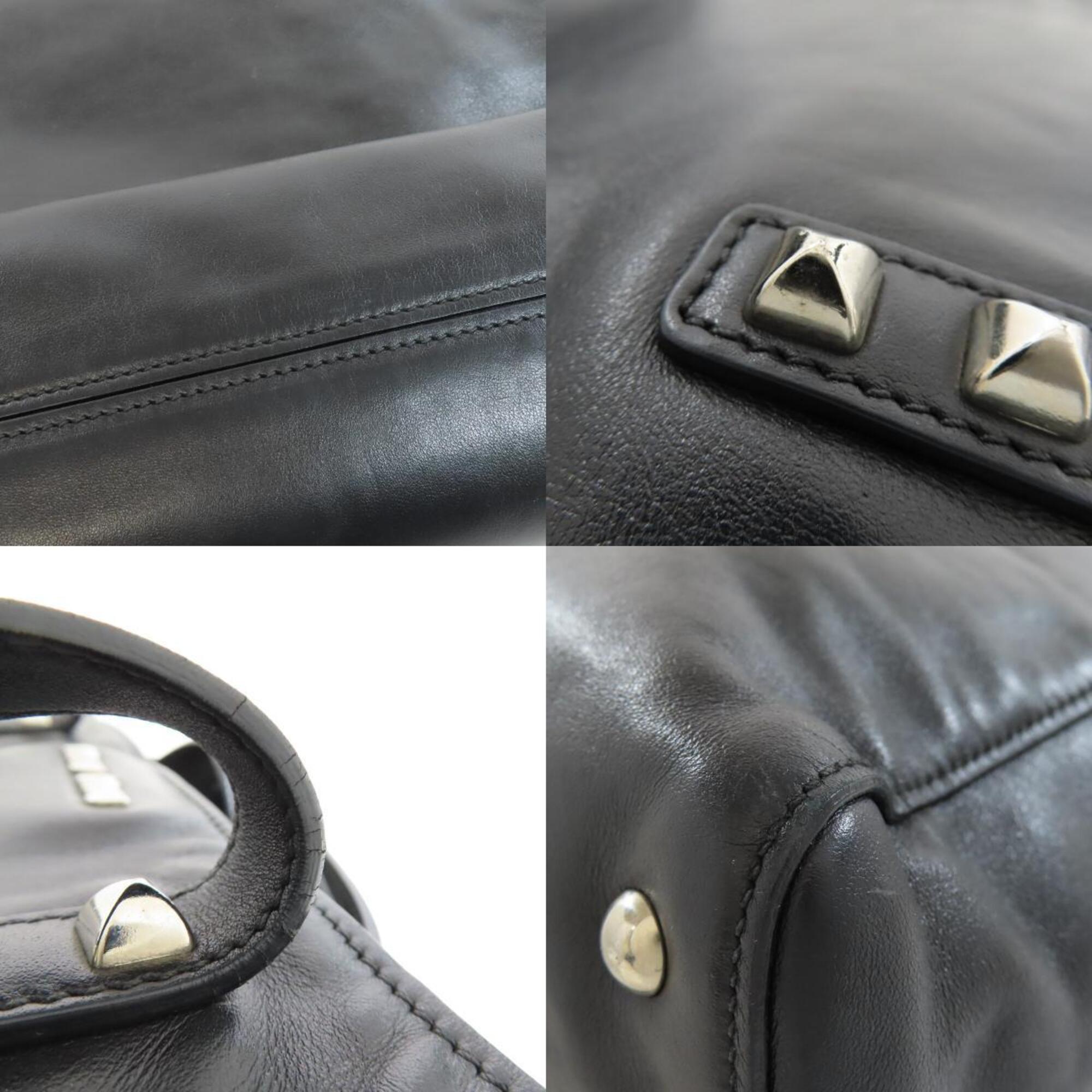 Miu Miu Black Leather Tote Bag (Pre-Owned)