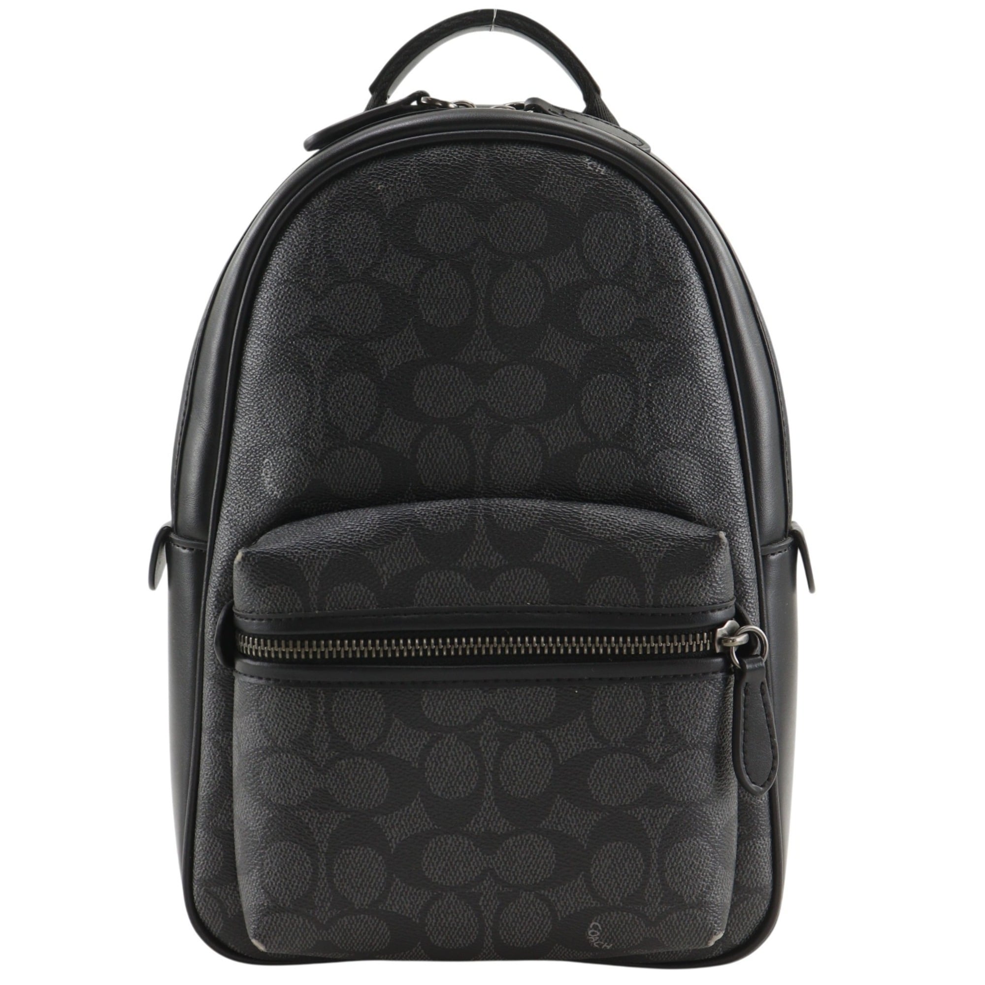 Coach Signature Black Pvc Sling Bag (Pre-Owned)