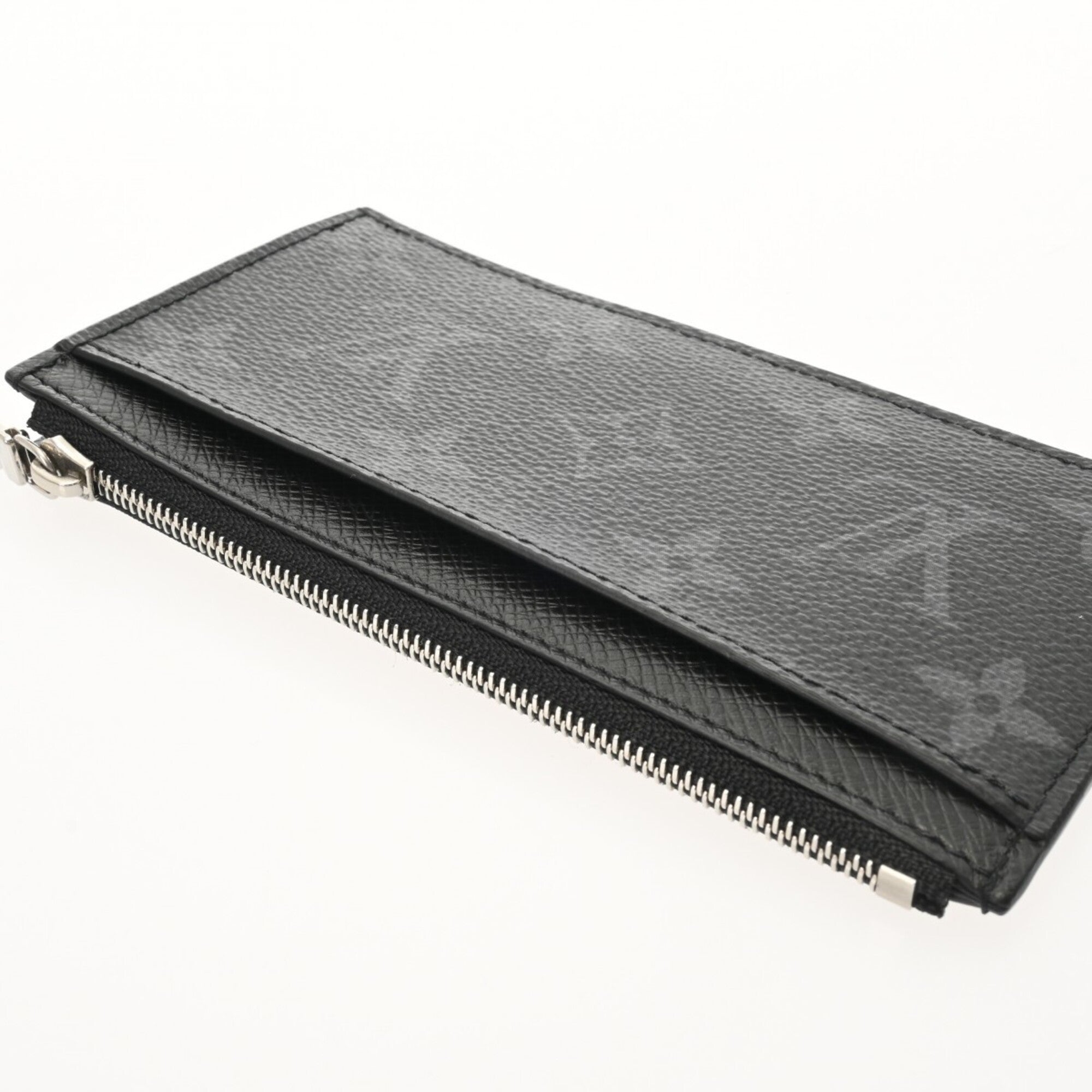 Louis Vuitton Noir Leather Monogram Coin Purse/Coin Case (Pre-Owned)