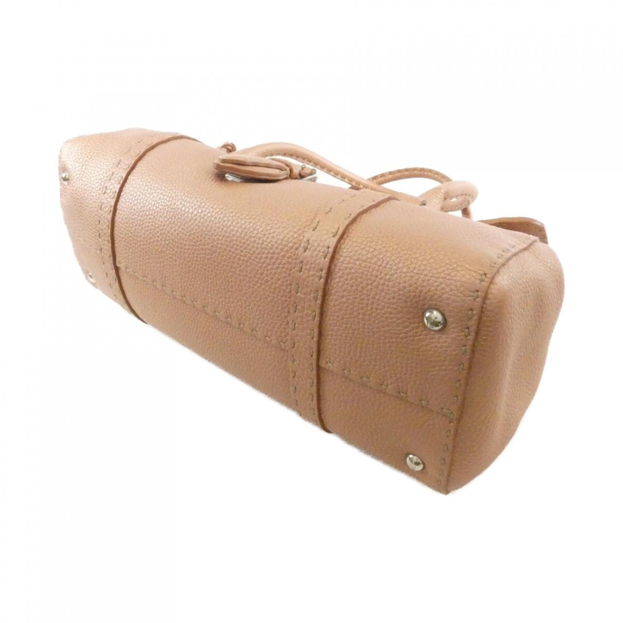 Fendi Pink Leather Shoulder Bag (Pre-Owned)
