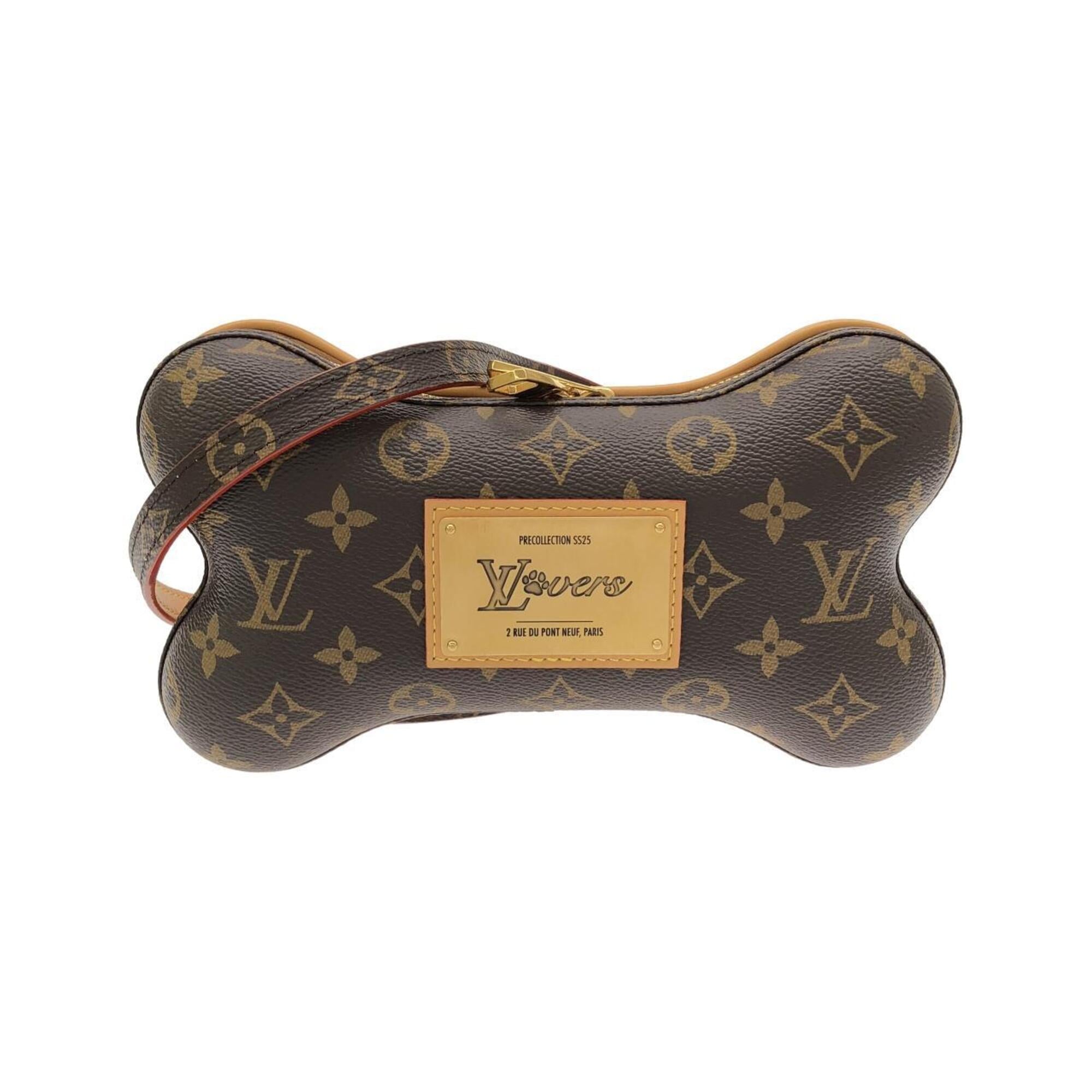Louis Vuitton Marron Coated Canvas Leather Shoulder Bag (Pre-Owned)