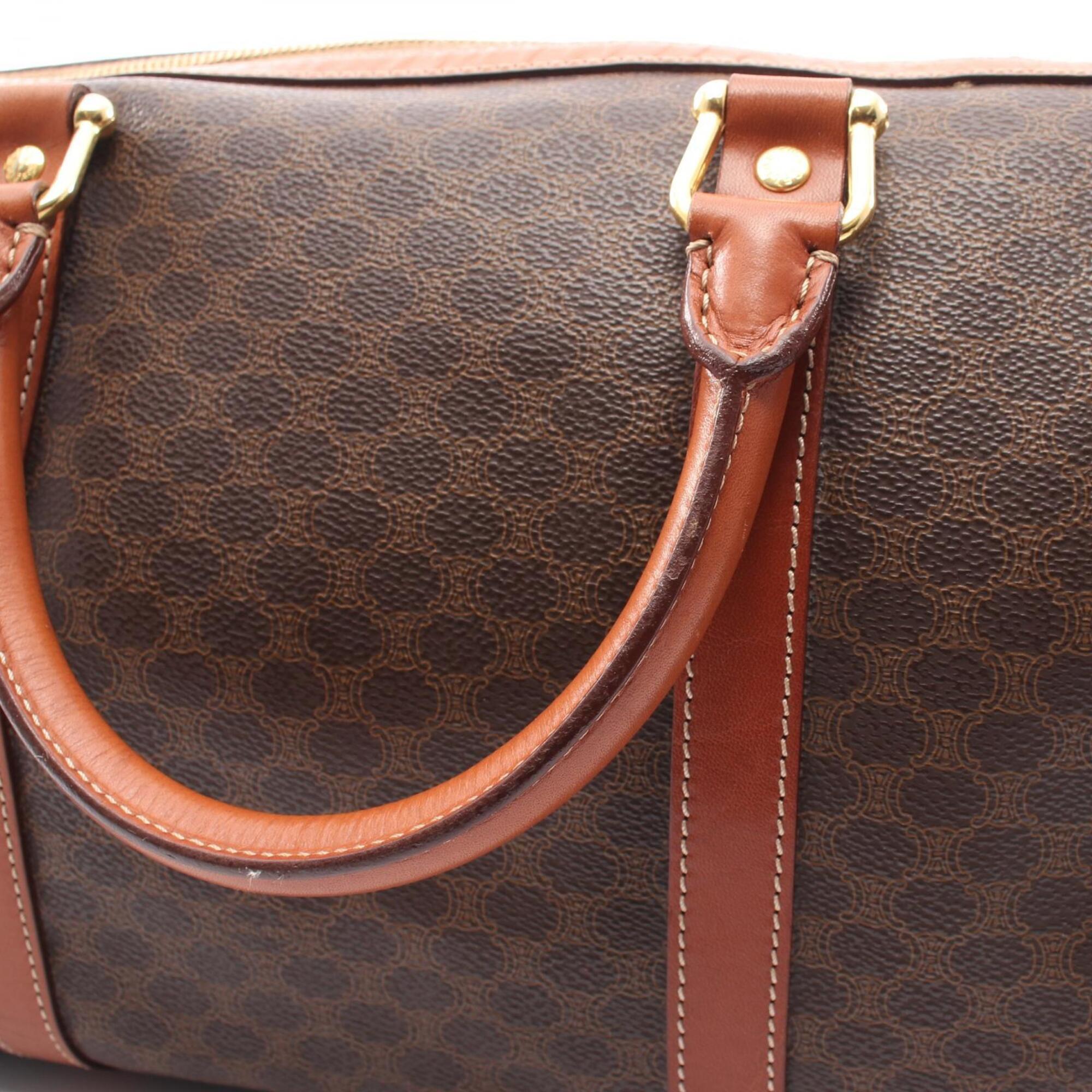 Celine Macadam Brown Coated Canvas Handbag Tote Bag (Pre-Owned)