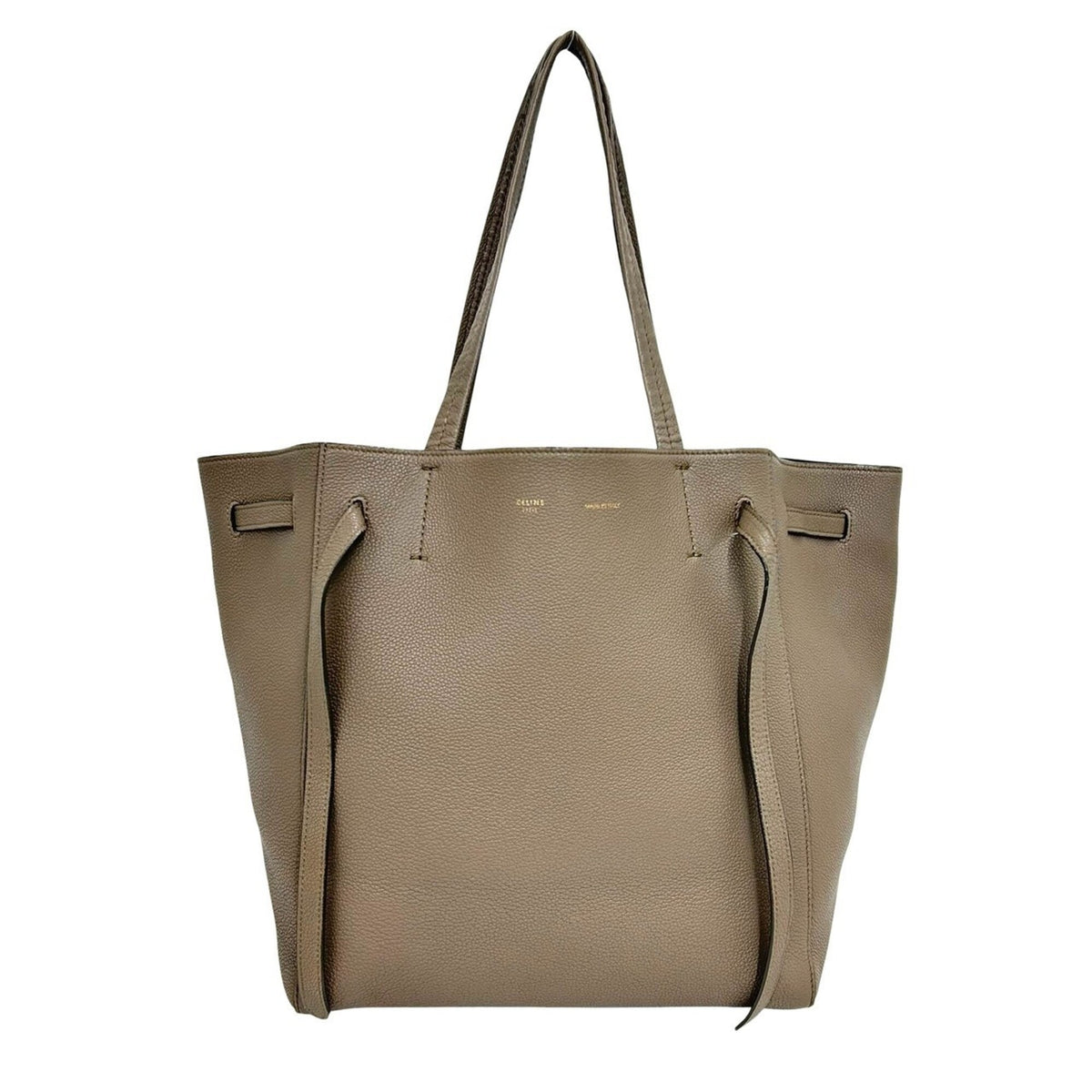 Celine Beige Leather Shoulder Bag Tote Bag (Pre-Owned)