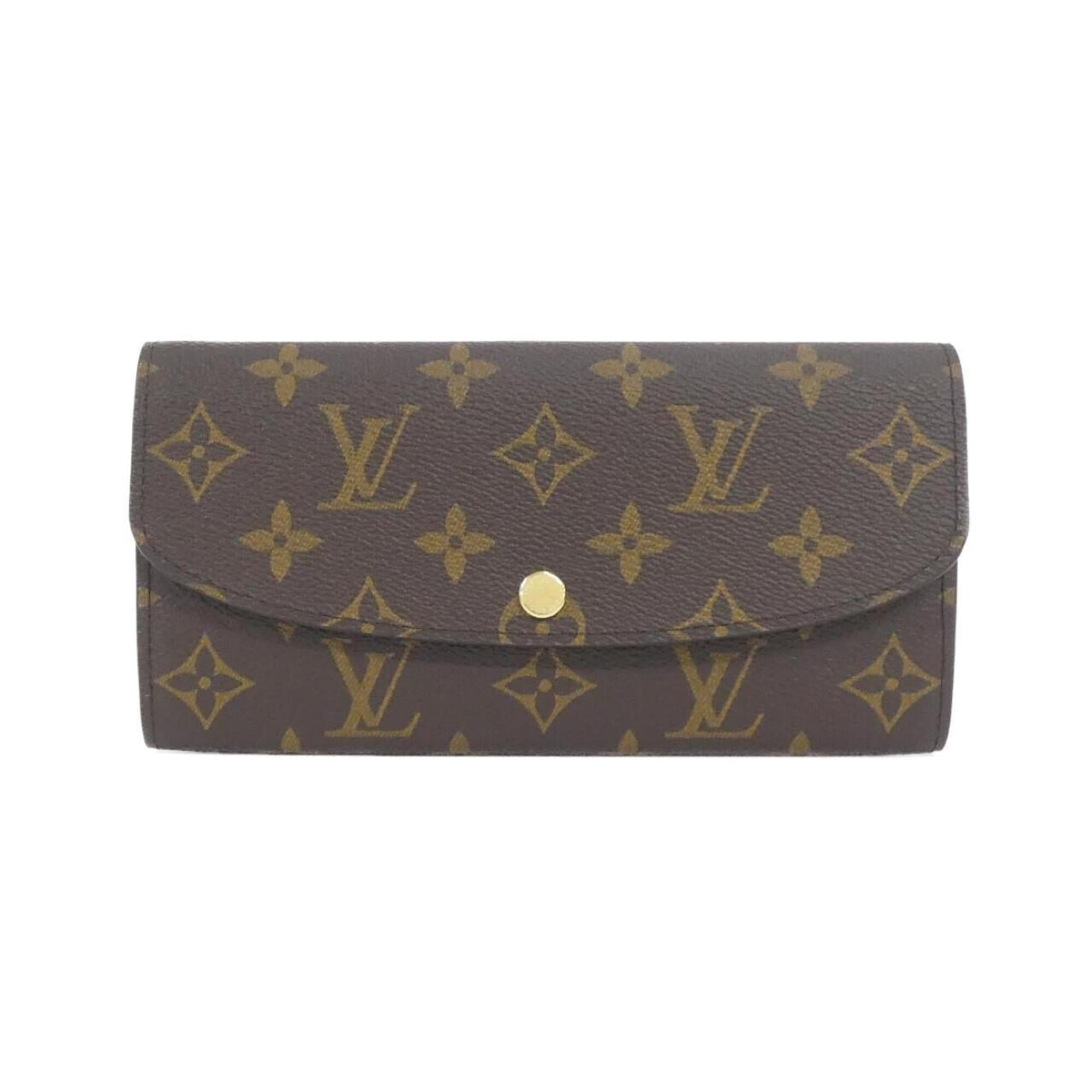 Louis Vuitton Brown Coated Canvas Long Wallet (Bi-Fold) (Pre-Owned)
