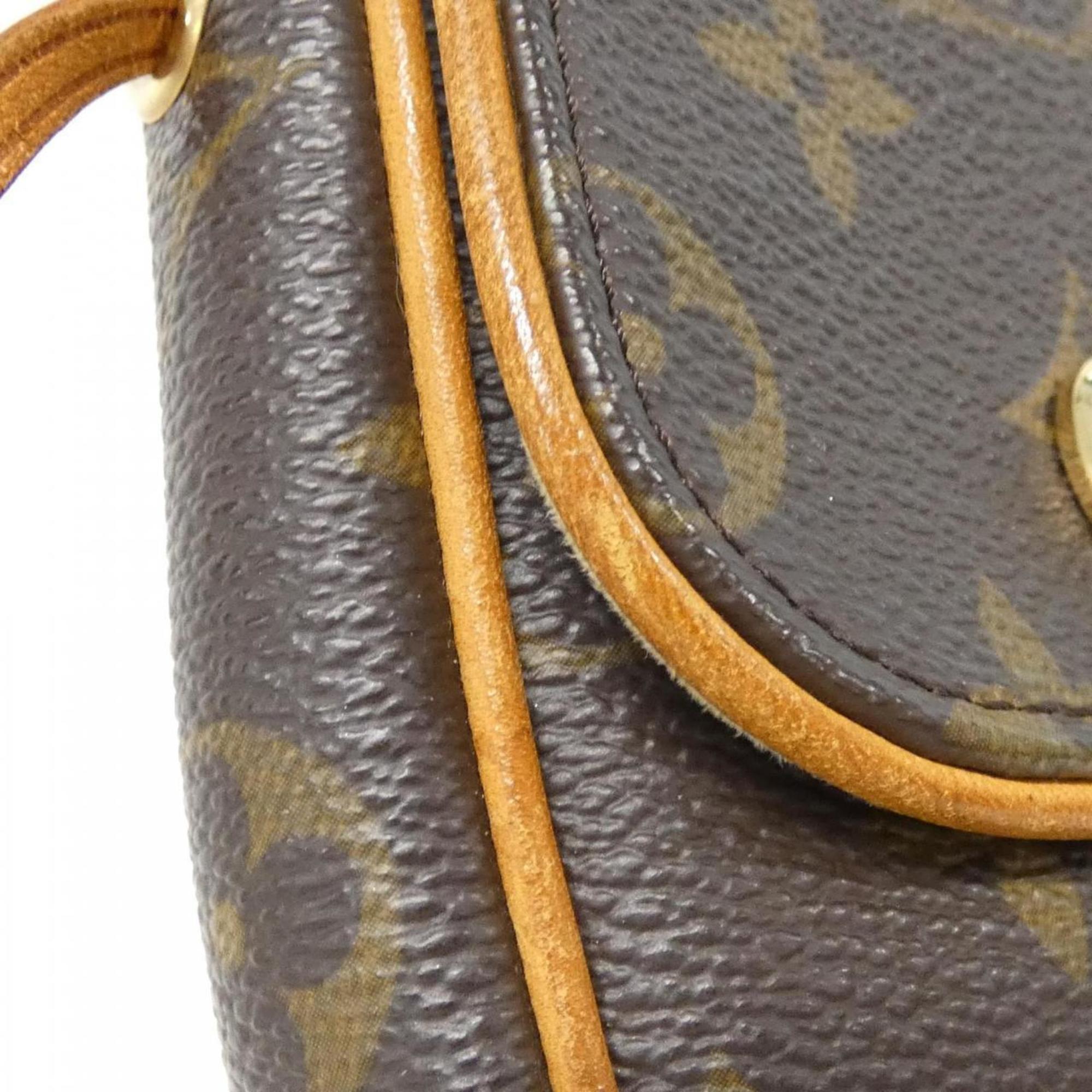 Louis Vuitton Marron Coated Canvas Pochette Shoulder Bag (Pre-Owned)