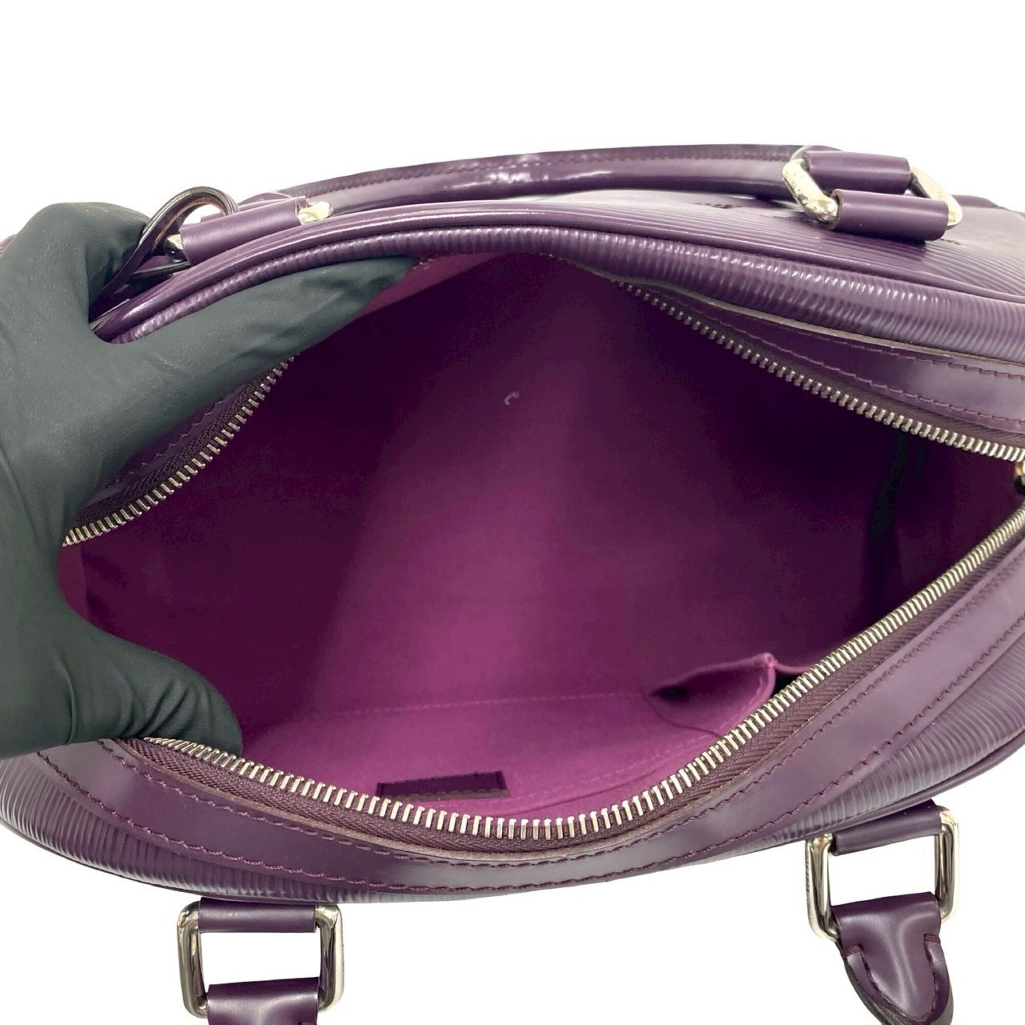 Louis Vuitton Purple Leather Handbag (Pre-Owned)