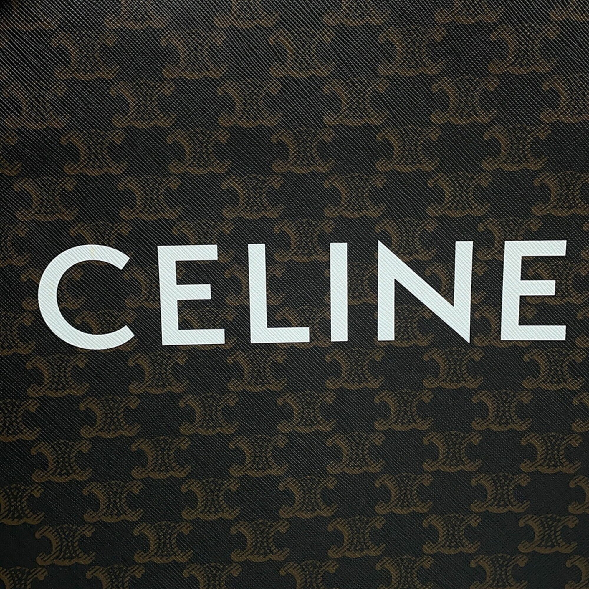 Celine Gold Pvc Leather Handbag Shoulder Bag (Pre-Owned)